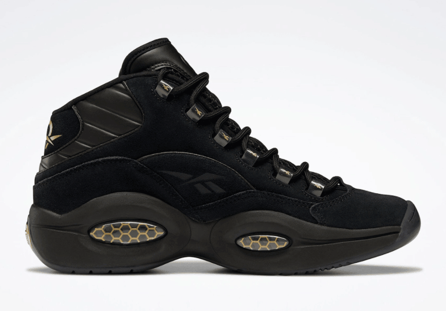 奢华黑金!全新Reebok Question Mid官图曝光! 货号:H01308