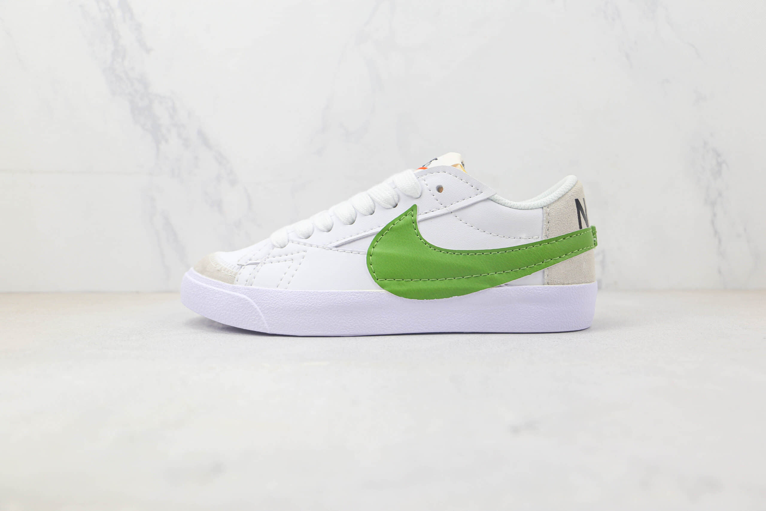 耐克Nike Blazer Low'77 Jumbo纯原版本白绿色低帮开拓者板鞋 耐克开拓者校园板鞋 货号:DV9122-131