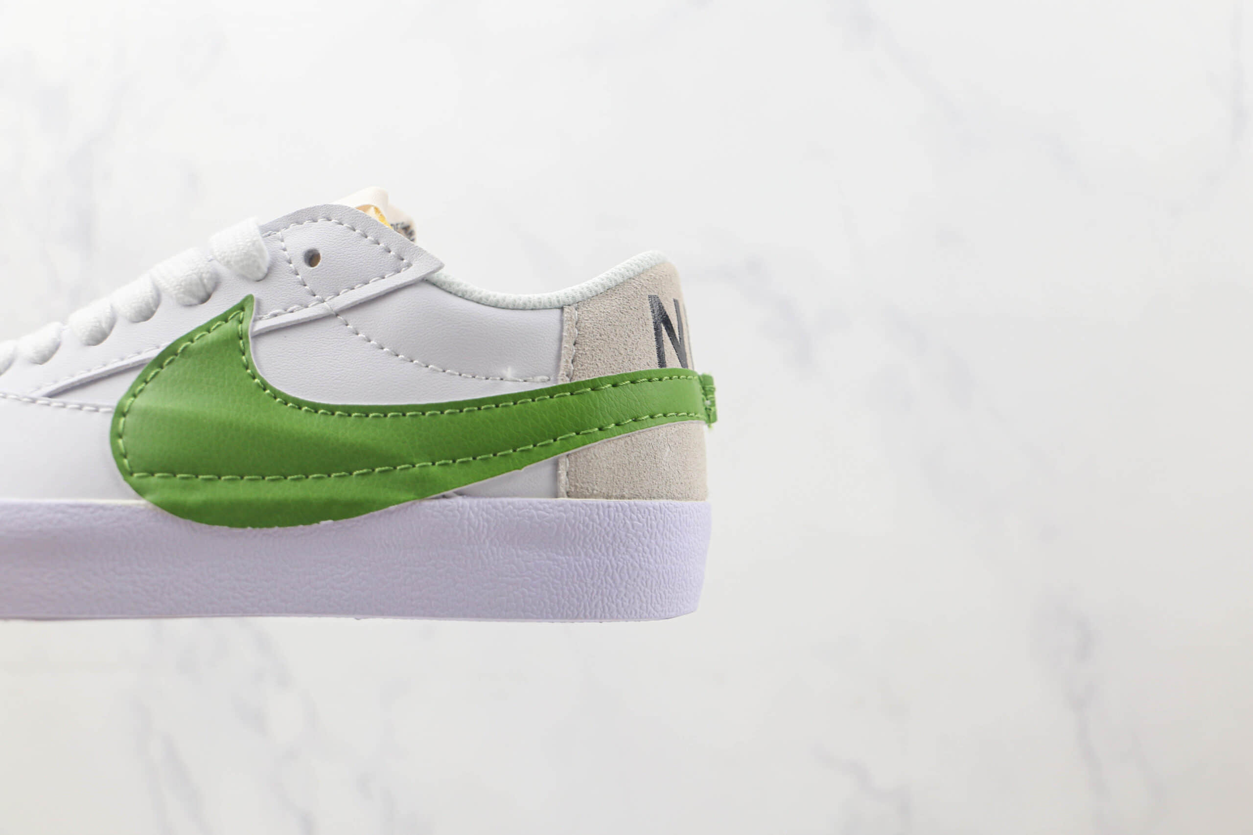 耐克Nike Blazer Low'77 Jumbo纯原版本白绿色低帮开拓者板鞋 耐克开拓者校园板鞋 货号:DV9122-131