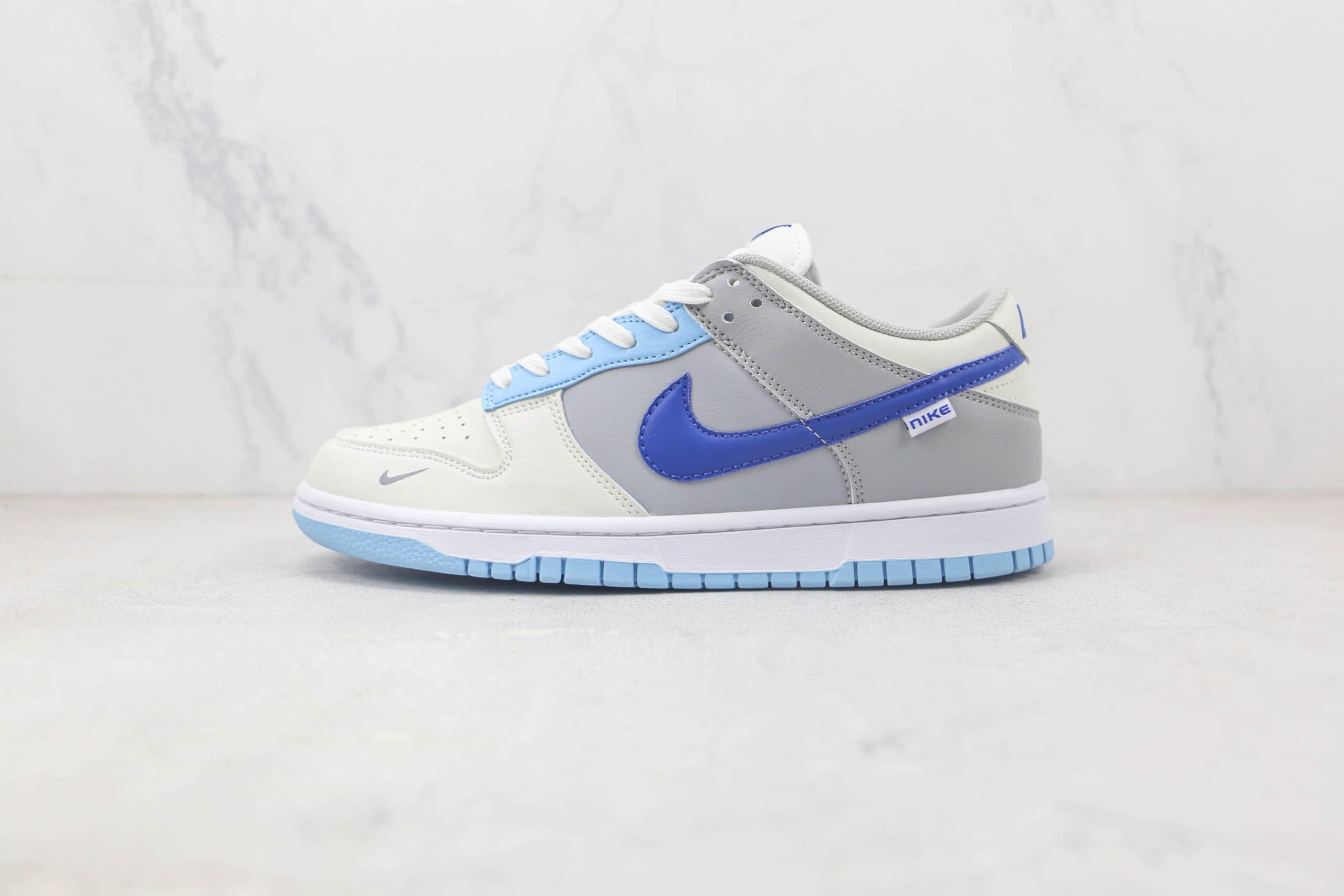 耐克Nike SB Dunk Low Dunk纯原版本低帮SB DUNK灰白蓝拼接板鞋 耐克DUNK工厂货源 货号:FB1843-141