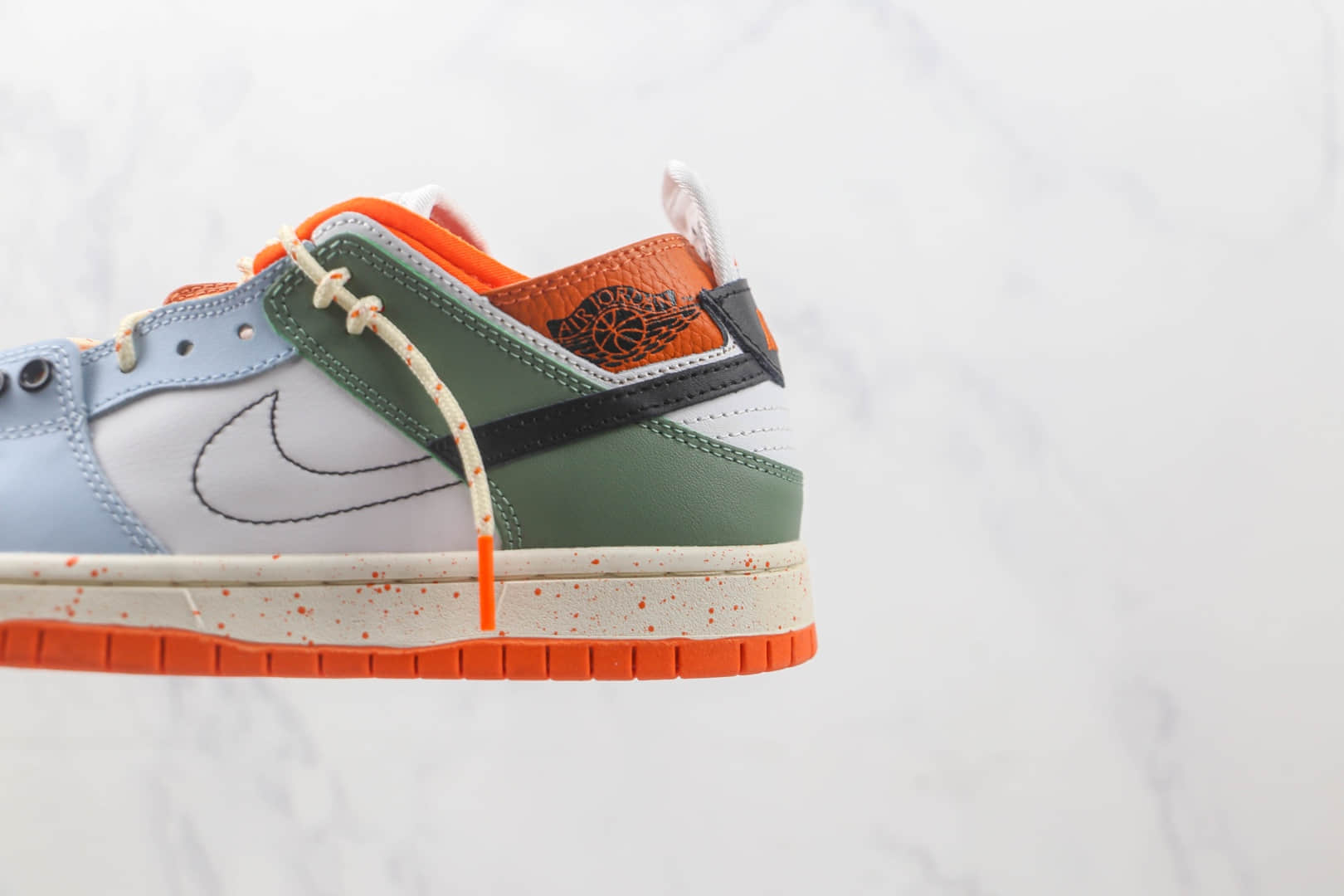 耐克Nike SB Dunk HIGH PRO纯原版本低帮SB DUNK蓝白绿色断钩板鞋 耐克DUNK校园板鞋 货号:BQ6817-035