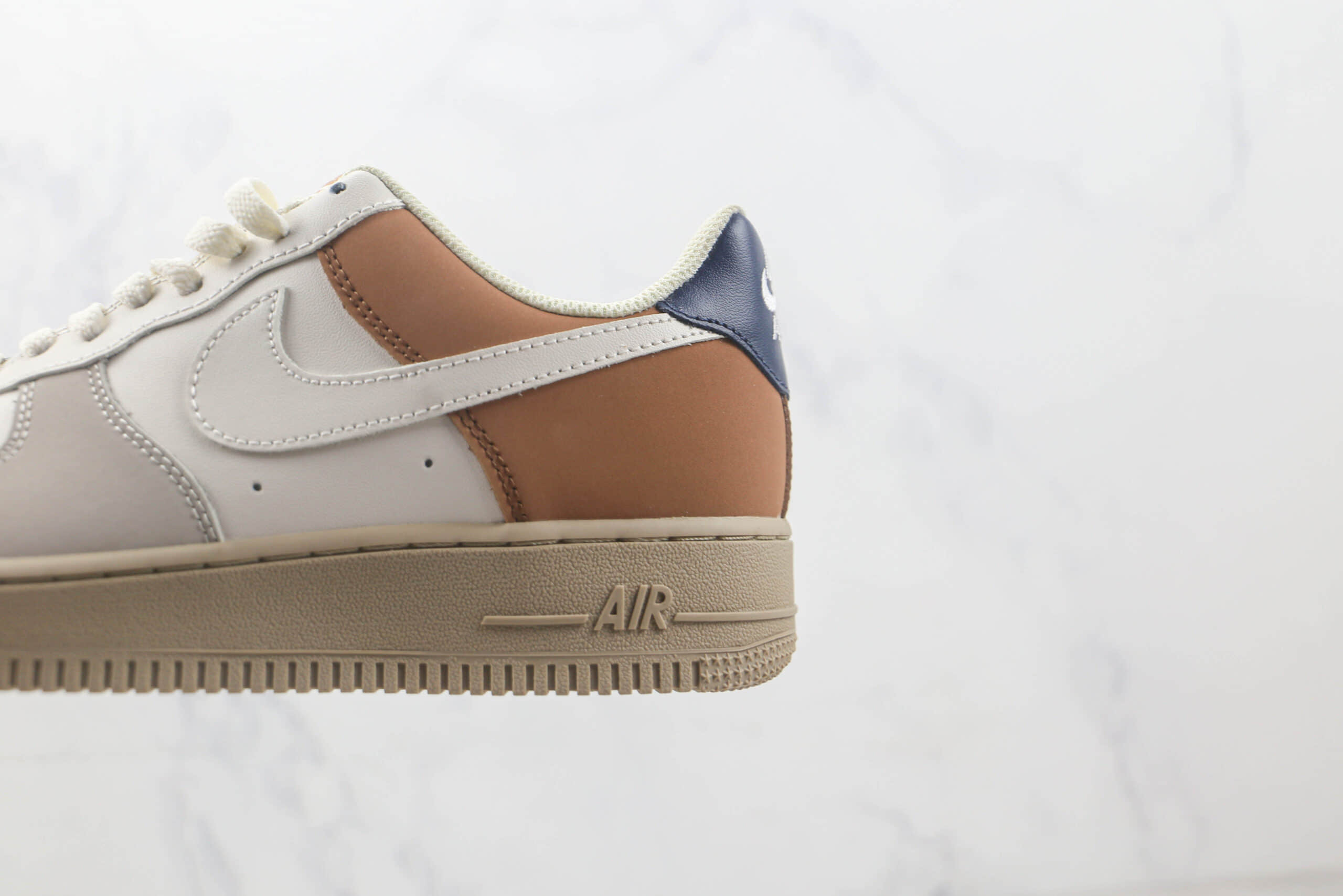 耐克Nike Air Force 1 Low纯原版本低帮空军一号白灰棕拼接板鞋 耐克空军一号定制款 货号:BS8871-107