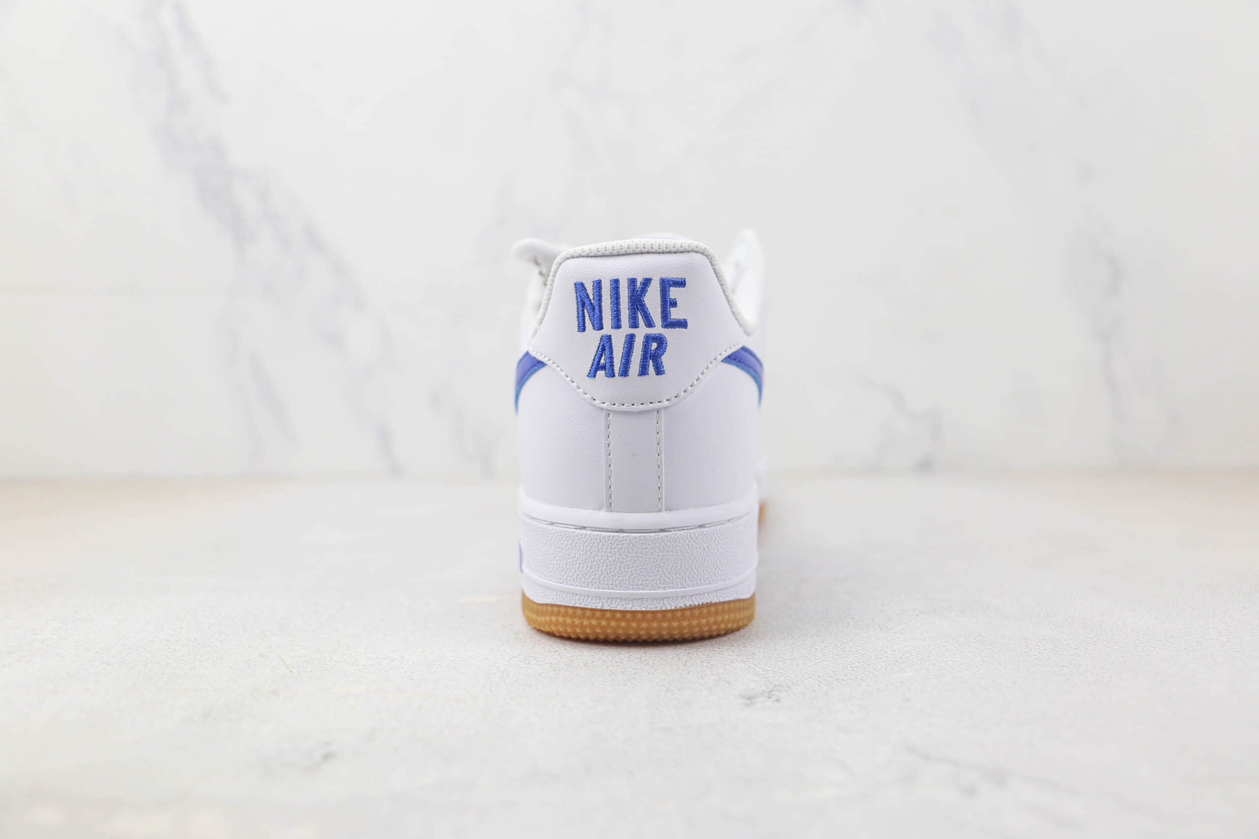 耐克Nike Air Force1纯原版本低帮空军一号白蓝钩生胶底板鞋 耐克空军一号定制款 货号:DJ3911-101