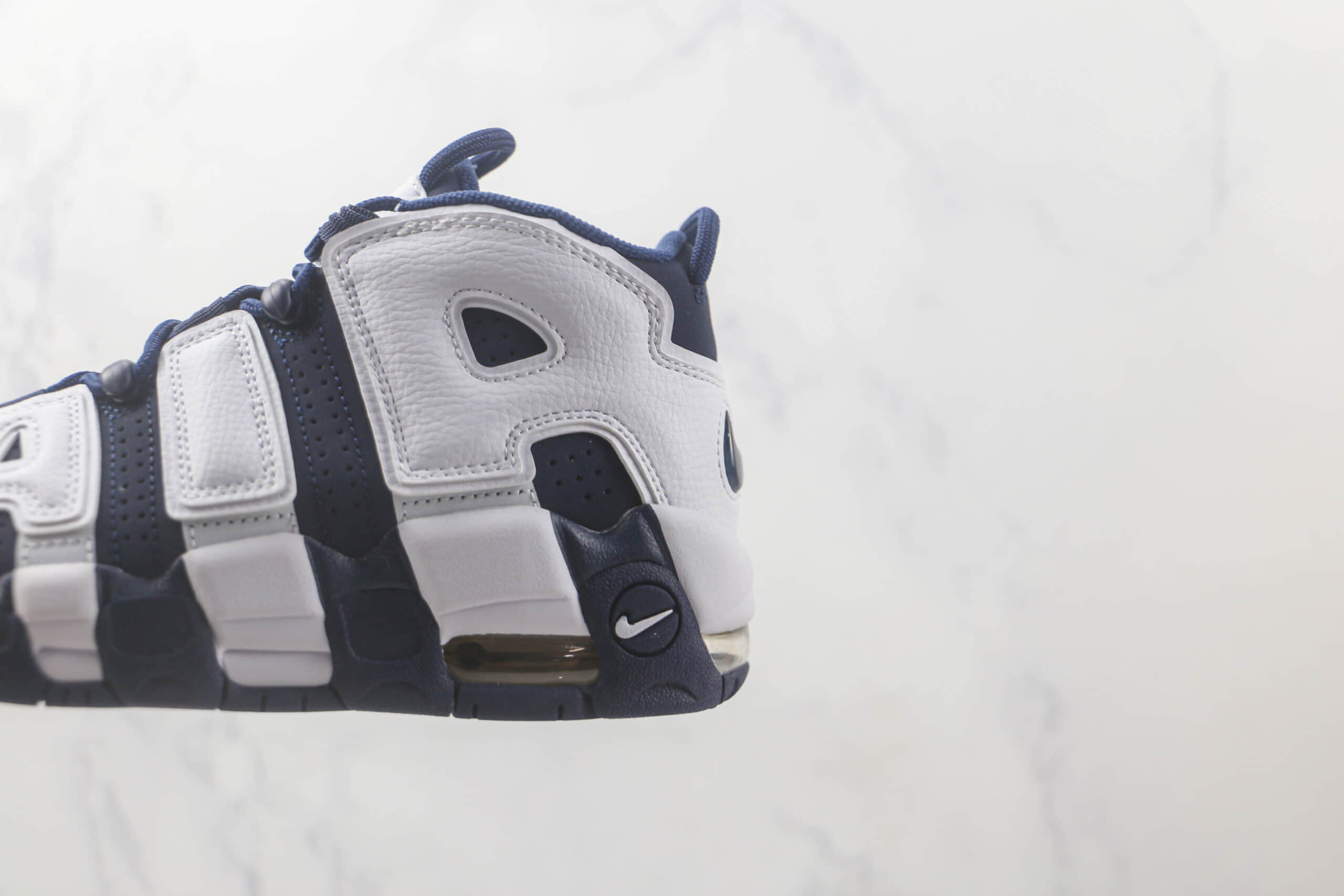 耐克Nike Air More Uptempo纯原版本皮蓬大R白蓝色篮球鞋 耐克皮蓬篮球鞋系列 货号:415082-104