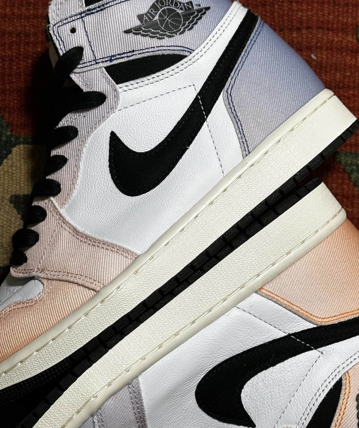 鸳鸯渐变AJ1实物细节曝光!配色灵感源于乔丹这张照片! 货号:DX0054-805