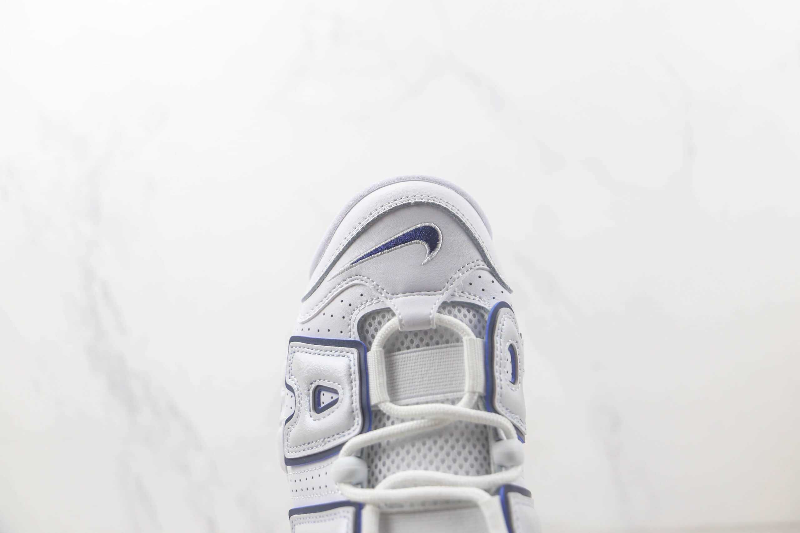 耐克Nike Air More Uptempo纯原版本皮蓬大R白蓝色篮球鞋 莆田天花板皮蓬篮球鞋 货号:415082-109