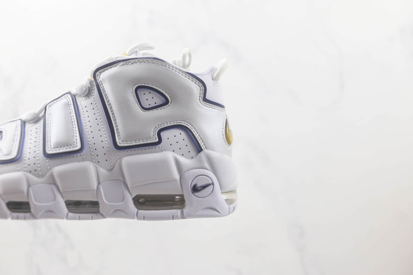 耐克Nike Air More Uptempo纯原版本皮蓬大R白蓝色篮球鞋 莆田天花板皮蓬篮球鞋 货号:415082-109