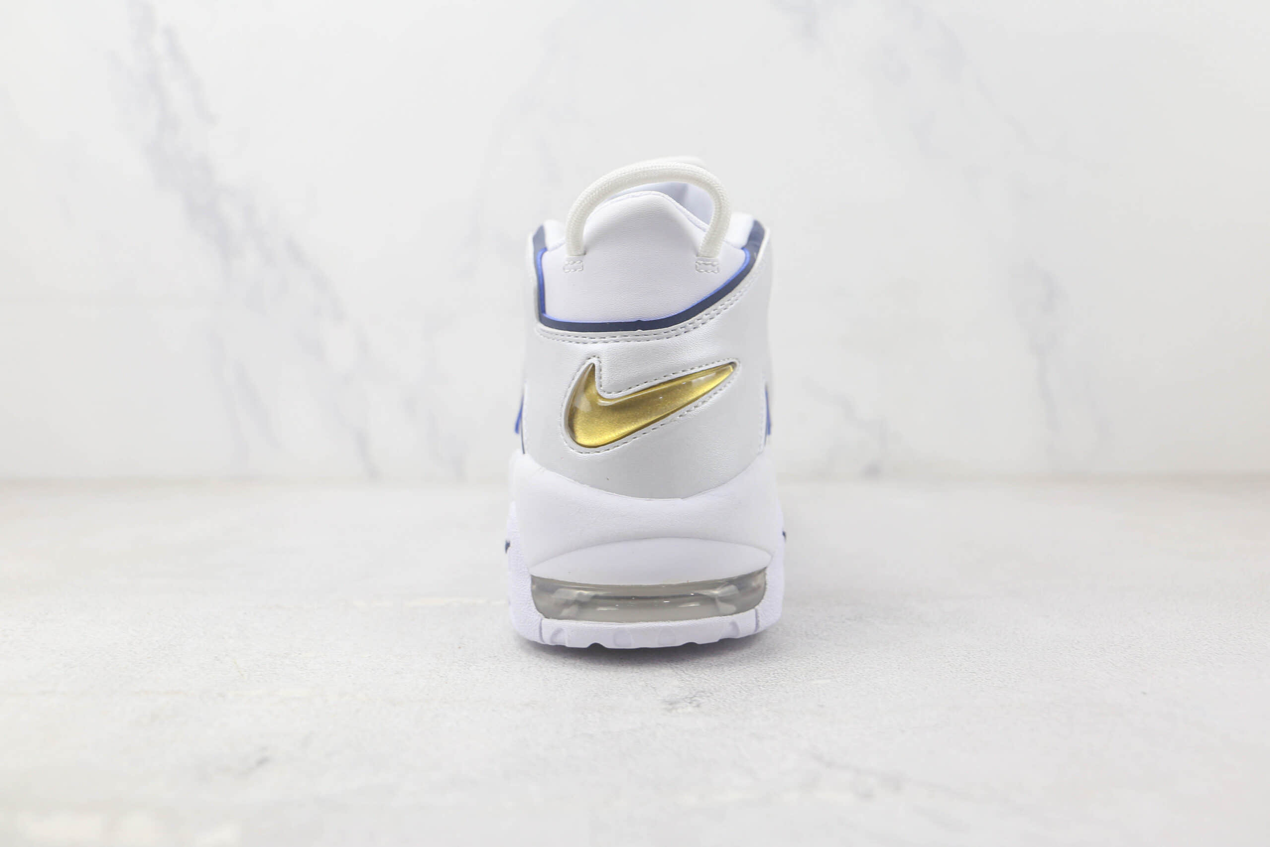 耐克Nike Air More Uptempo纯原版本皮蓬大R白蓝色篮球鞋 莆田天花板皮蓬篮球鞋 货号:415082-109
