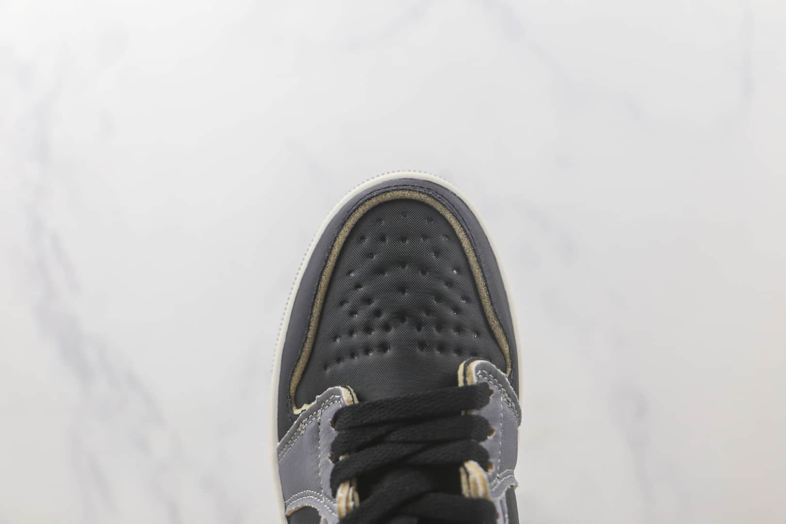 乔丹Air Jordan 1 Low纯原版本低帮AJ1黑灰色板鞋 莆田天花板AJ1系列 货号:DV0982-006