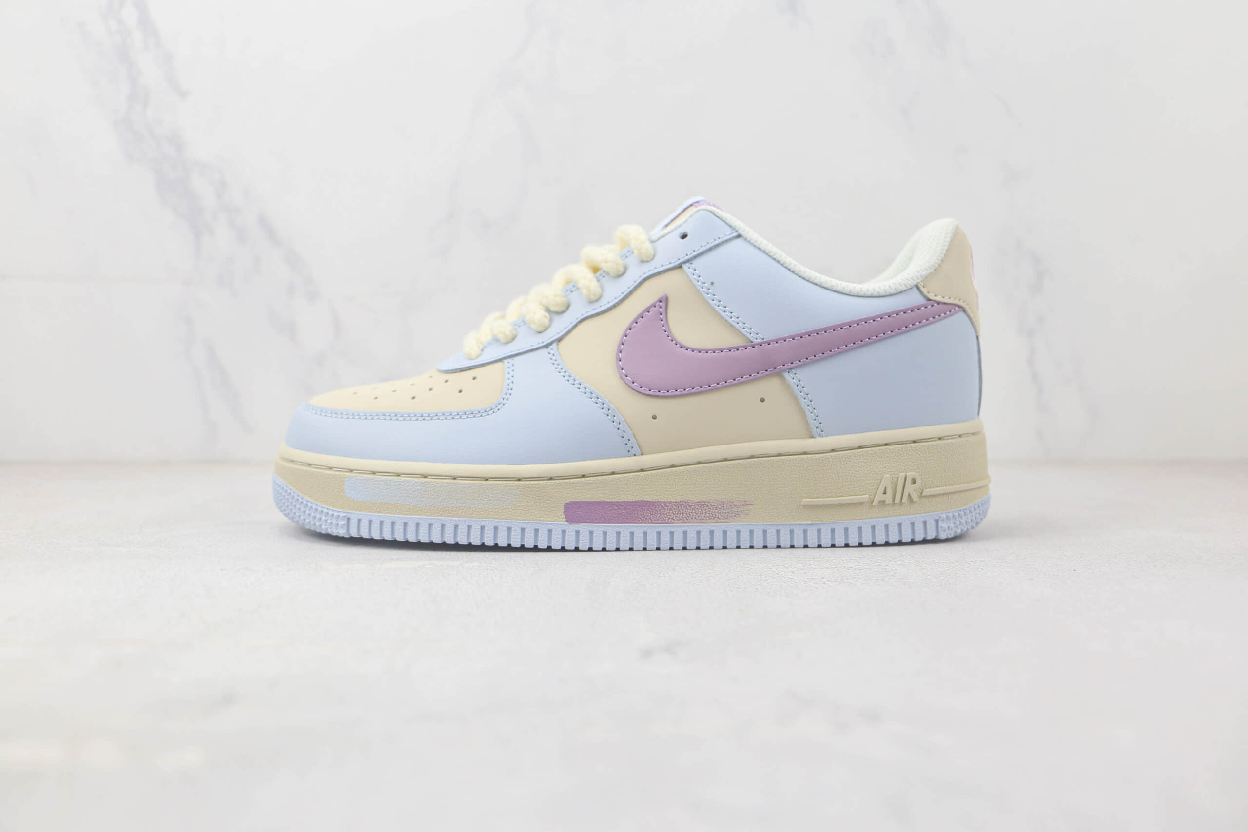 耐克Nike Air Force 1 Low 07 Jade Hare纯原版本低帮空军一号玉兔蓝紫黄配色板鞋 耐克空军一号定制款 货号:CW0088-111