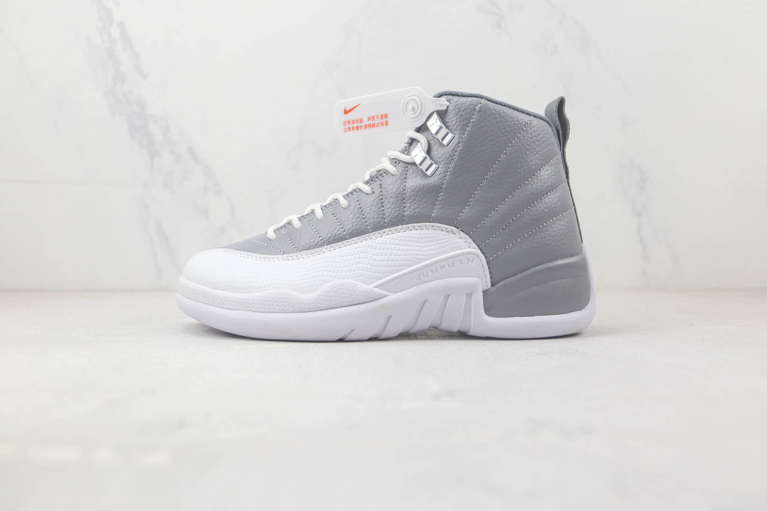 乔丹Air Jordan 12 Stealth纯原版本AJ12银白色篮球鞋 莆田天花板AJ系列 货号:CT8013-015