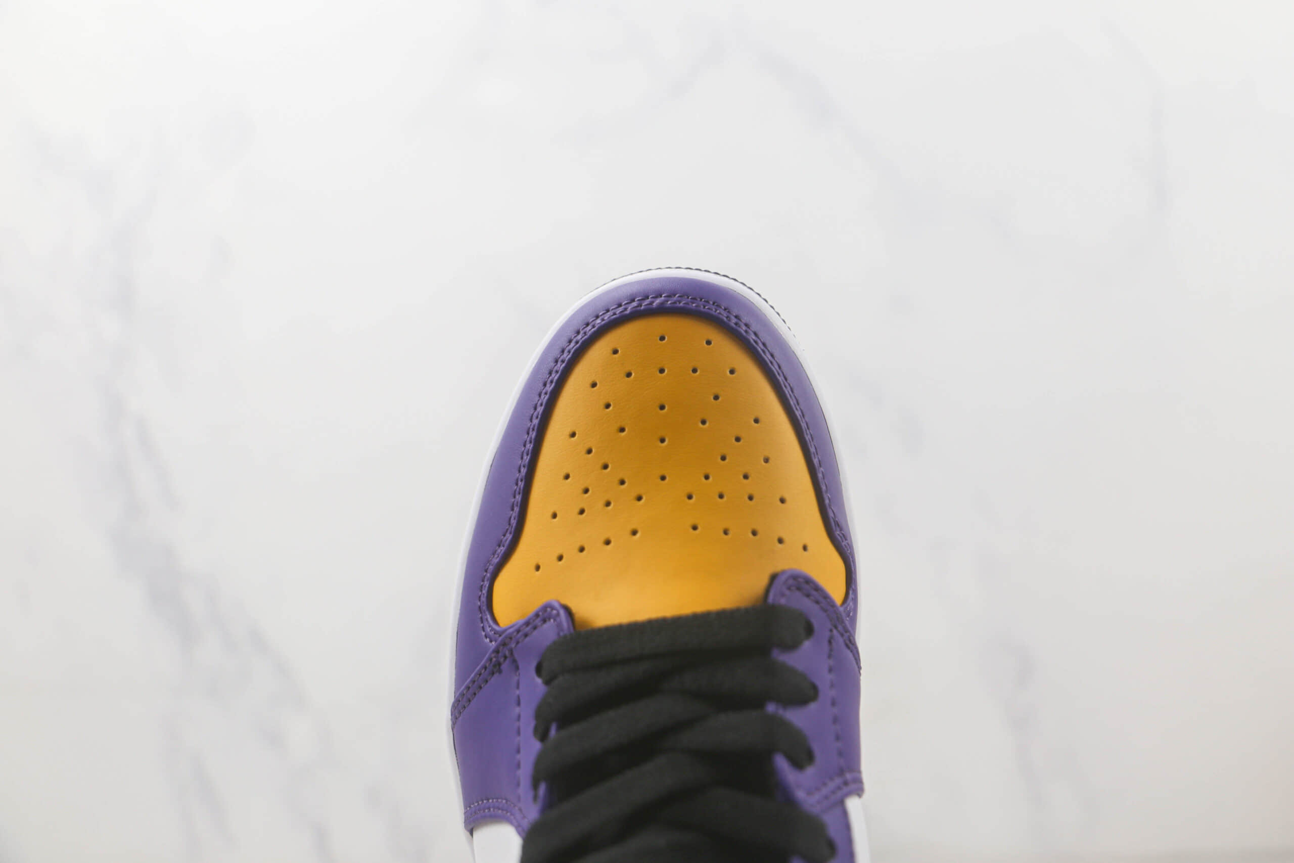 乔丹Air Jordan 1 Mid Retro What the纯原版本中帮AJ1拼接蓝紫色湖人黄钩板鞋 莆田天花板AJ系列 货号:DQ8426-517