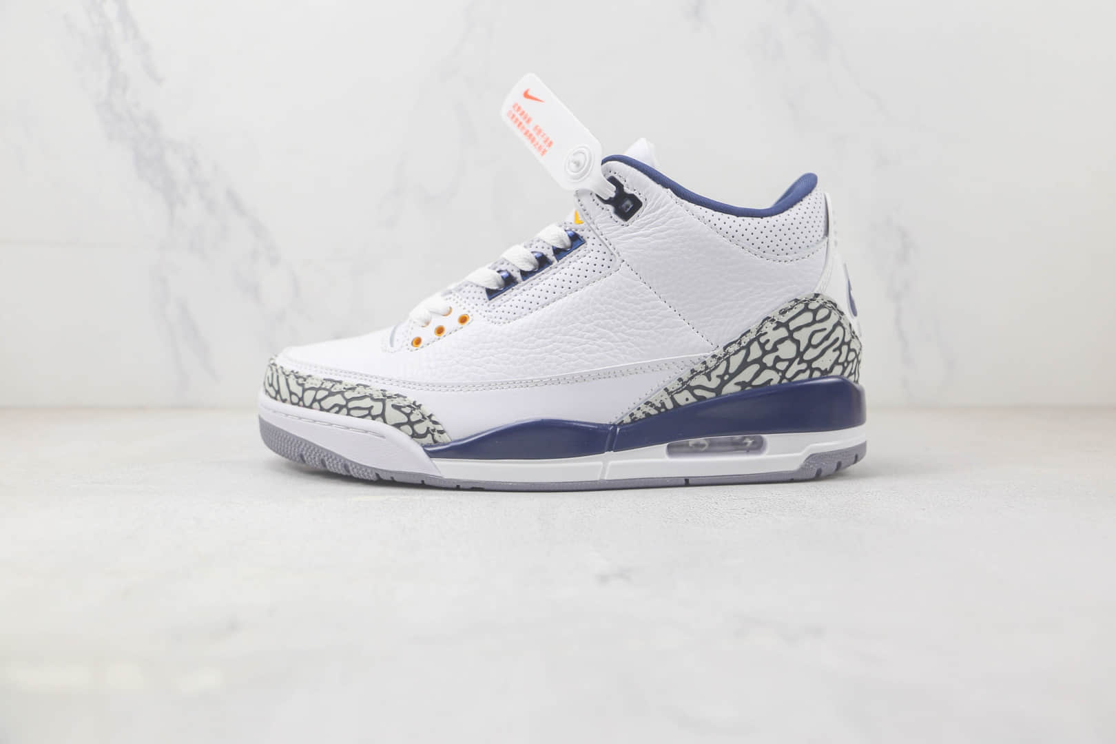 乔丹Air jordan 3 Retro Tinker NrgHJ纯原版本白蓝色AJ3爆裂纹篮球鞋 莆田天花板AJ系列篮球鞋 货号:CT8532-148
