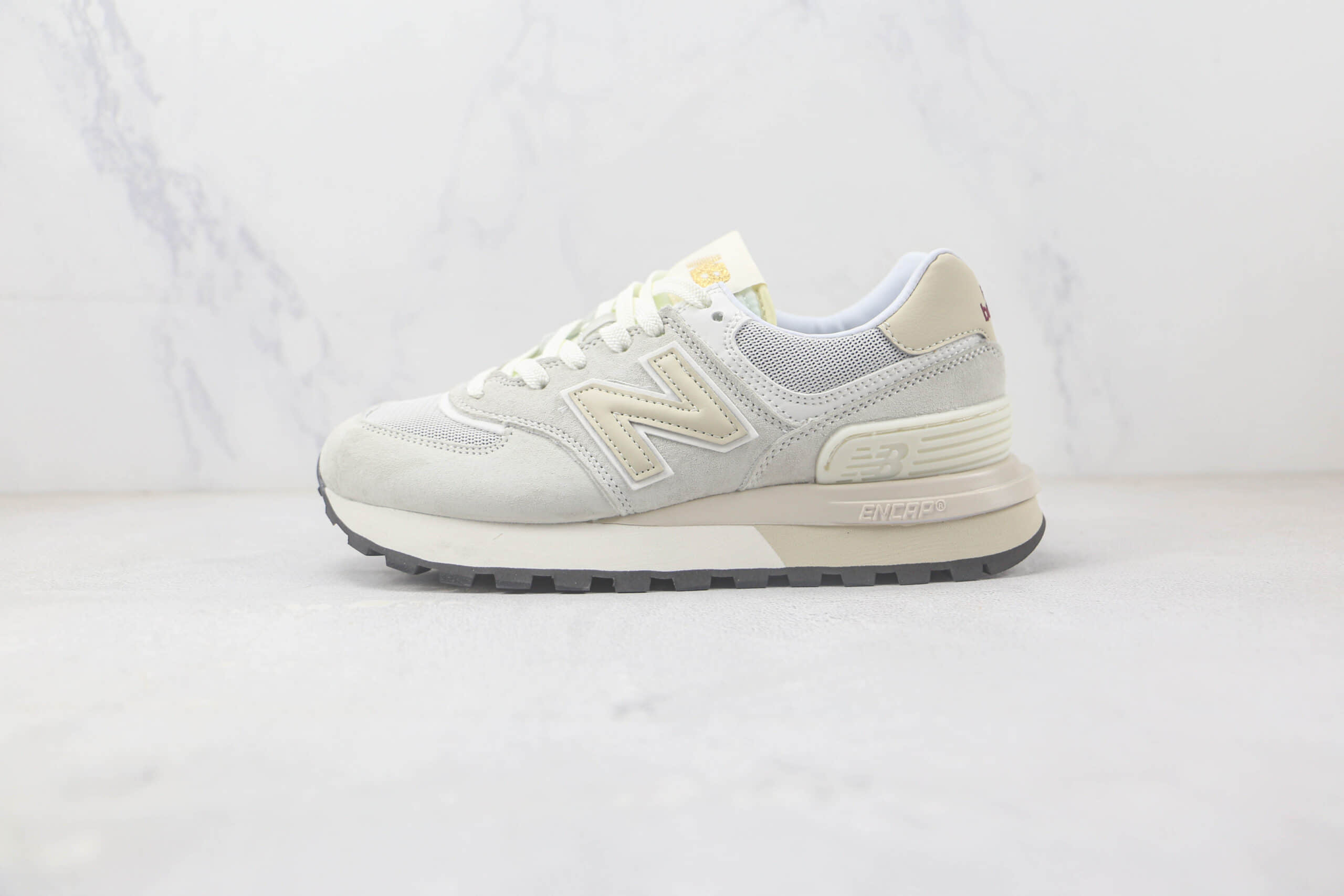 新百伦New Balance U574纯原版本NB574元祖沈灰白色复古老爹鞋 新百伦NB574复古慢跑鞋 货号:U574LGE1