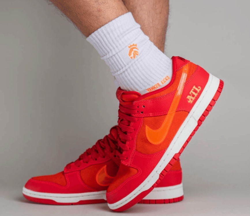 配色超吸睛!全新Nike Dunk Low “ATL”上脚图曝光! 货号:FD0724-657
