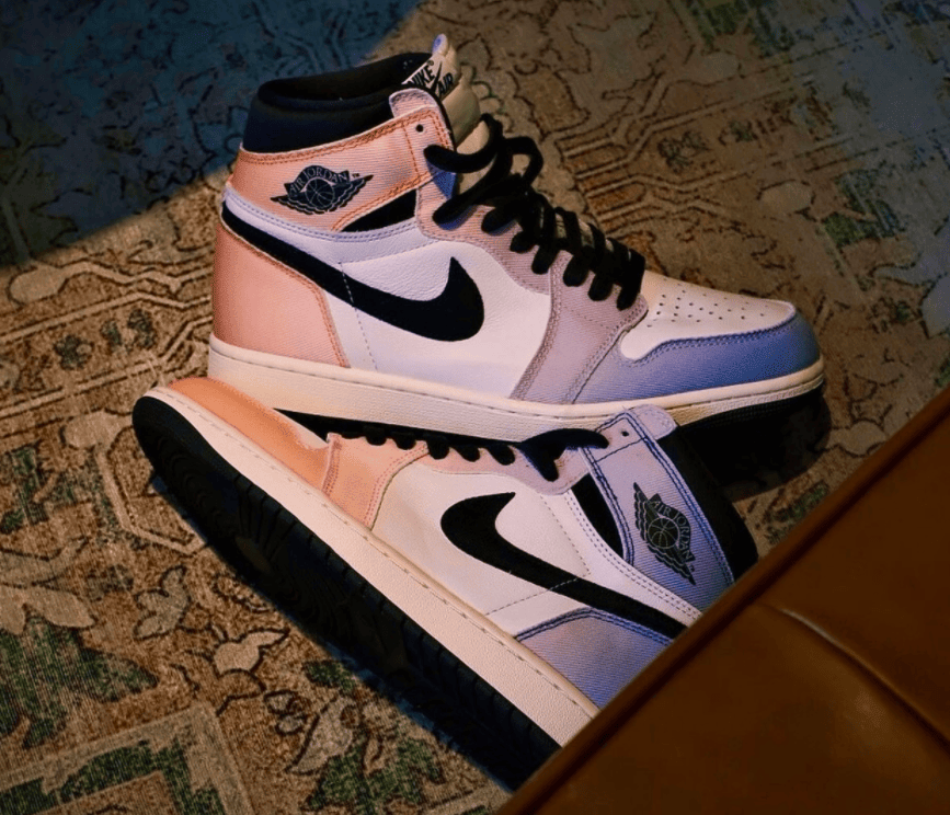 鸳鸯渐变AJ1实物细节曝光!配色灵感源于乔丹这张照片! 货号:DX0054-805