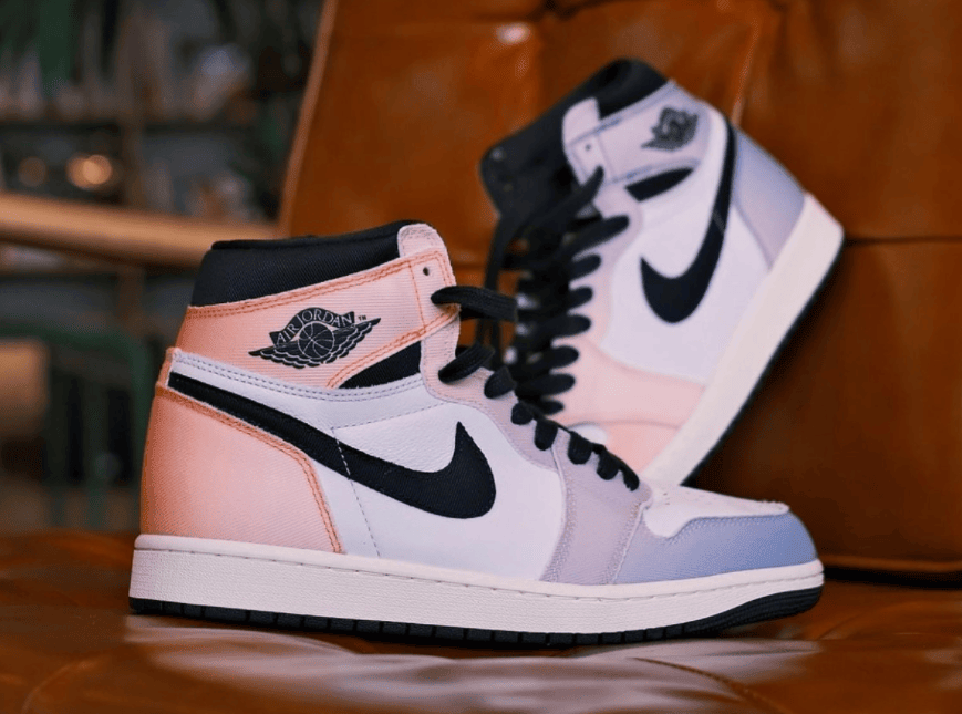 鸳鸯渐变AJ1实物细节曝光!配色灵感源于乔丹这张照片! 货号:DX0054-805