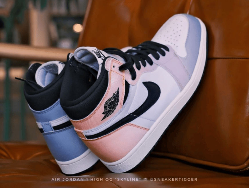 鸳鸯渐变AJ1实物细节曝光!配色灵感源于乔丹这张照片! 货号:DX0054-805