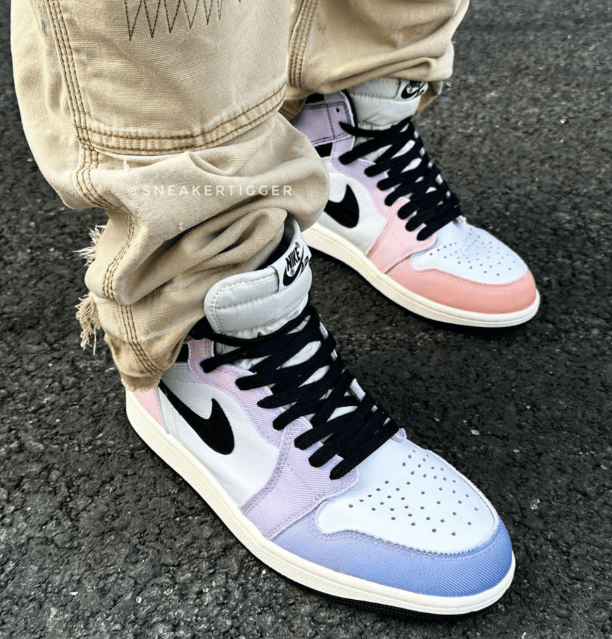 鸳鸯渐变AJ1实物细节曝光!配色灵感源于乔丹这张照片! 货号:DX0054-805