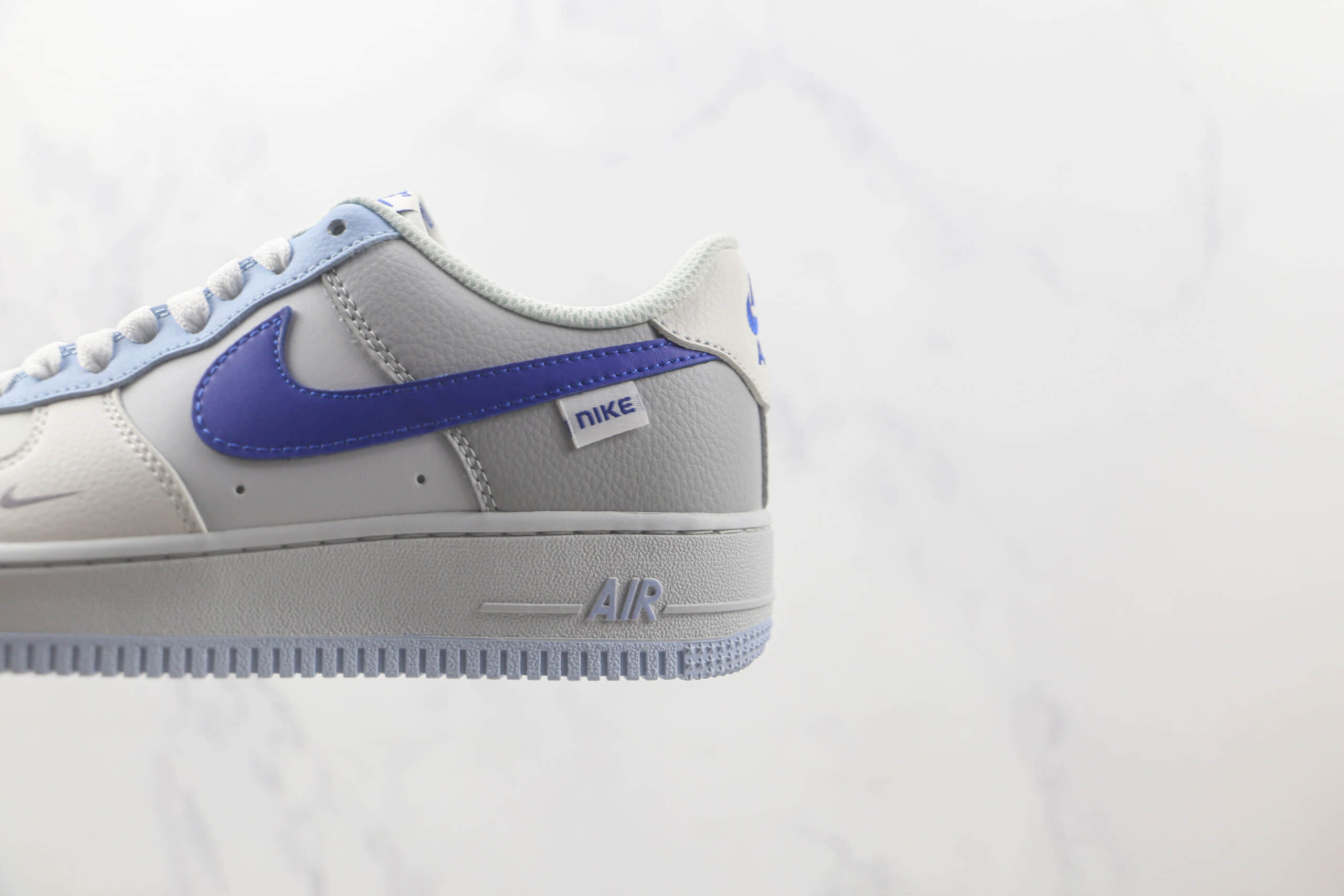 耐克Nike Air Force 1 Low 07纯原版本低帮空军一号灰蓝双勾板鞋 耐克空军一号校园板鞋 货号:FB8144-222