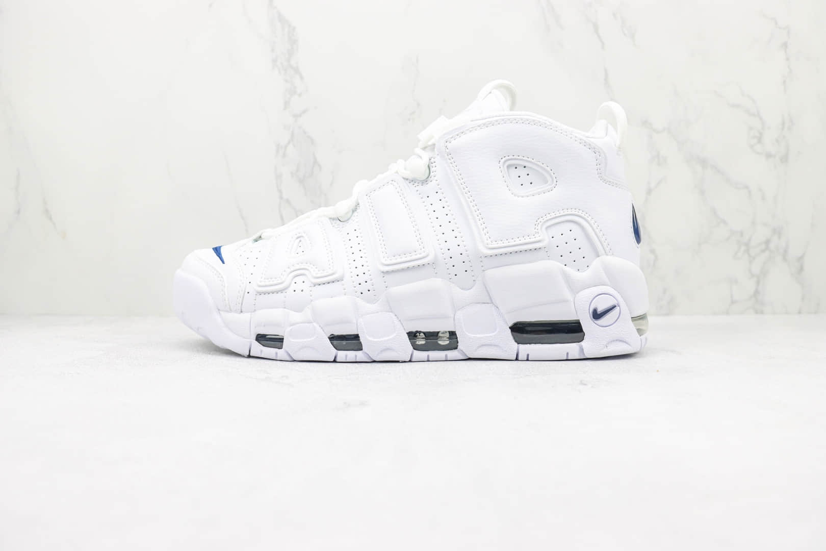 耐克Nike Air More Uptempo纯原版本皮蓬大R白蓝色篮球鞋 耐克皮蓬大R系列篮球鞋 货号:DH8011-100