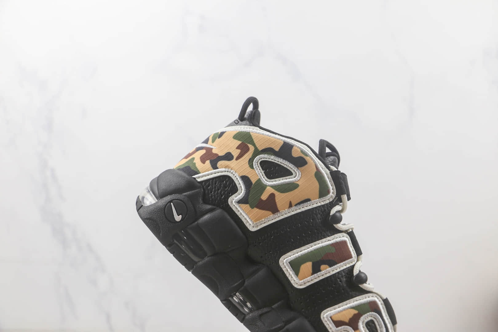 耐克Nike Air More Uptempo皮蓬大R军绿篮球鞋 莆田天花板皮蓬篮球鞋系列 货号:CJ6122-001