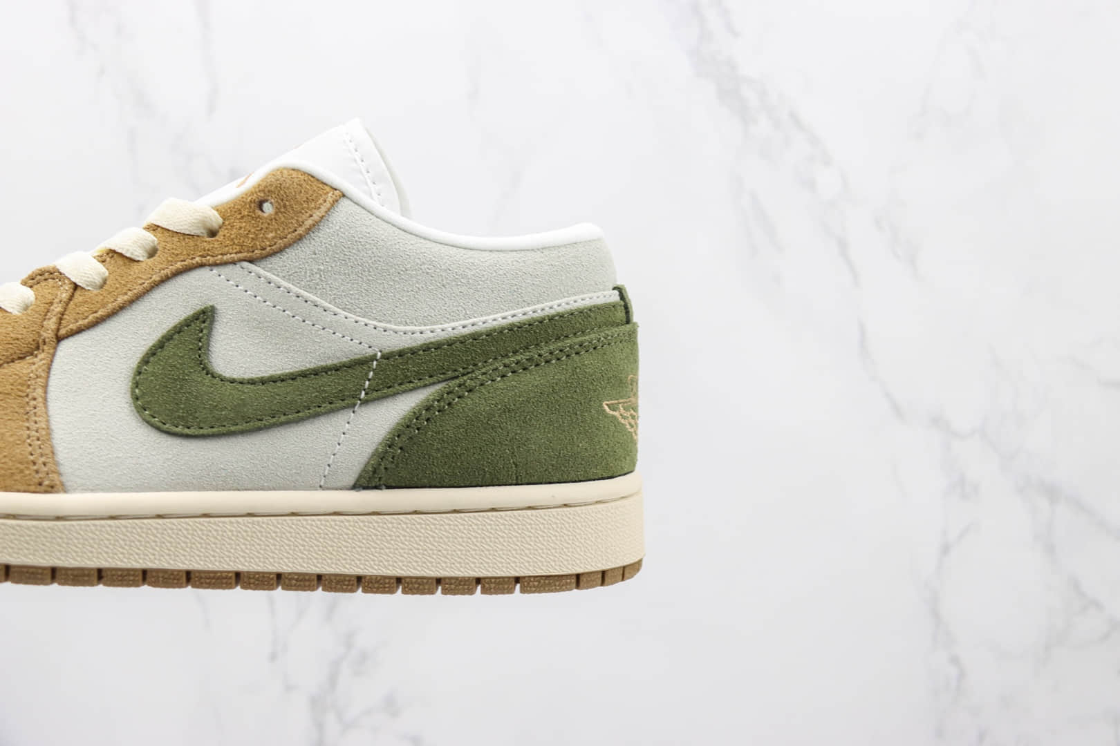 乔丹Air Jordan 1 Low纯原版本低帮AJ1白棕绿勾配色板鞋 莆田天花板AJ1系列 货号：DV0426-001