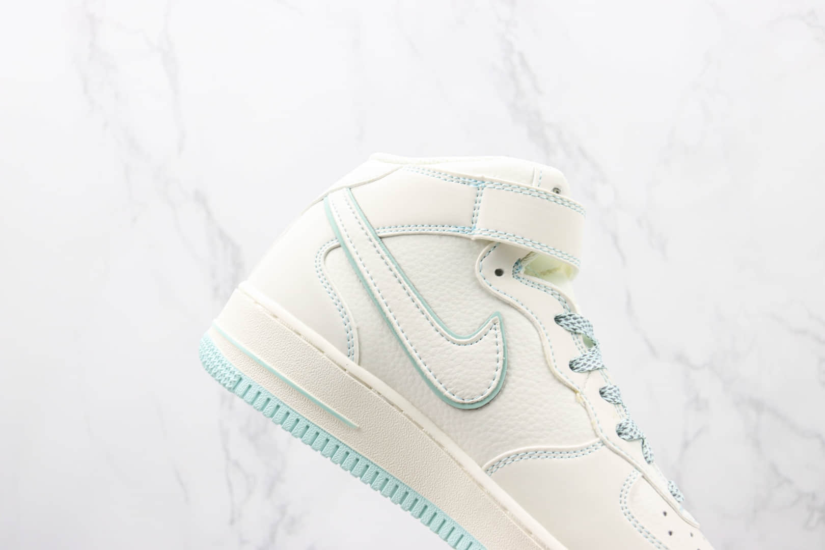 耐克Nike Air Force 1 Mid纯原版本中帮空军一号白蓝色板鞋 耐克空军一号校园板鞋 货号:GB5969-002