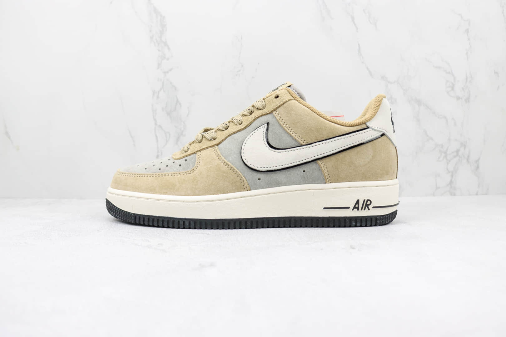耐克Nike Air Force 1 Low 07纯原版本低帮空军一号棕灰麂皮配色板鞋 耐克空军一号校园板鞋 货号:DK3966-153