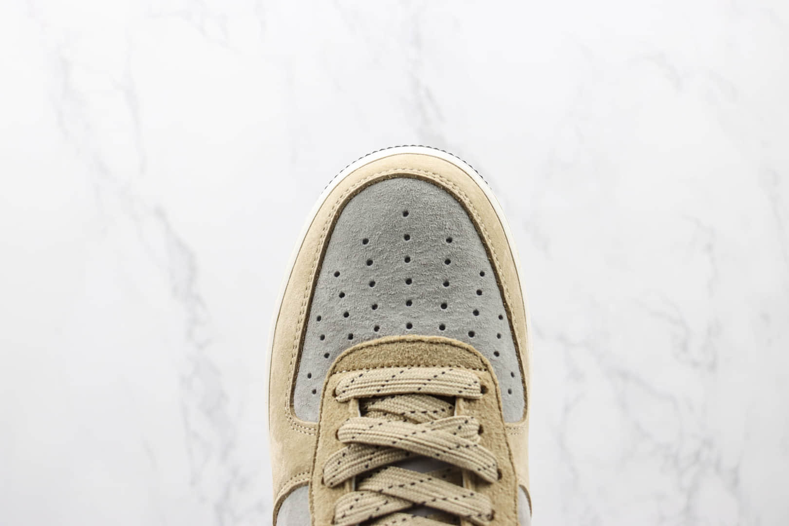 耐克Nike Air Force 1 Low 07纯原版本低帮空军一号棕灰麂皮配色板鞋 耐克空军一号校园板鞋 货号:DK3966-153