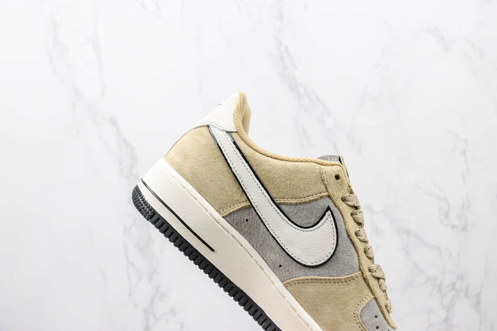 耐克Nike Air Force 1 Low 07纯原版本低帮空军一号棕灰麂皮配色板鞋 耐克空军一号校园板鞋 货号:DK3966-153