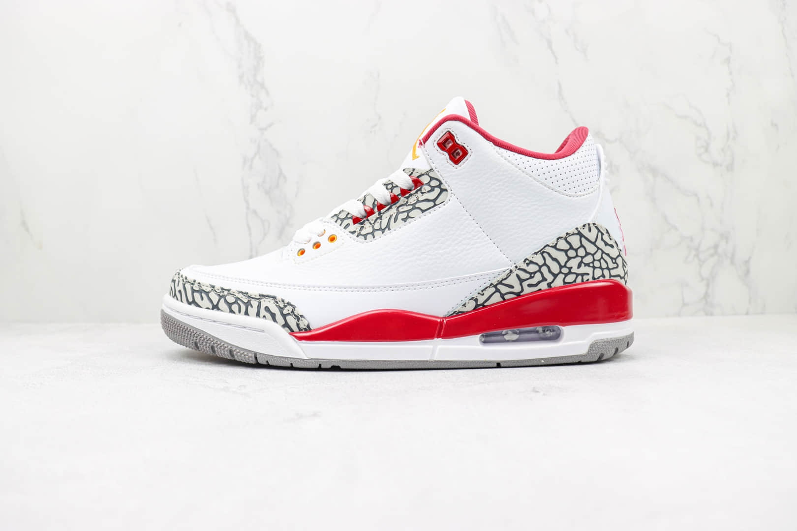 乔丹Air Jordan 3 Retro Cardinal纯原版本AJ3红雀白酒红色篮球鞋 莆田天花板AJ系列 货号:CT8532-126
