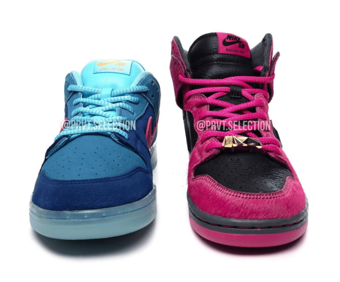 RTJ x Nike SB Dunk联名上脚图曝光!你选蓝精灵还是黑粉?