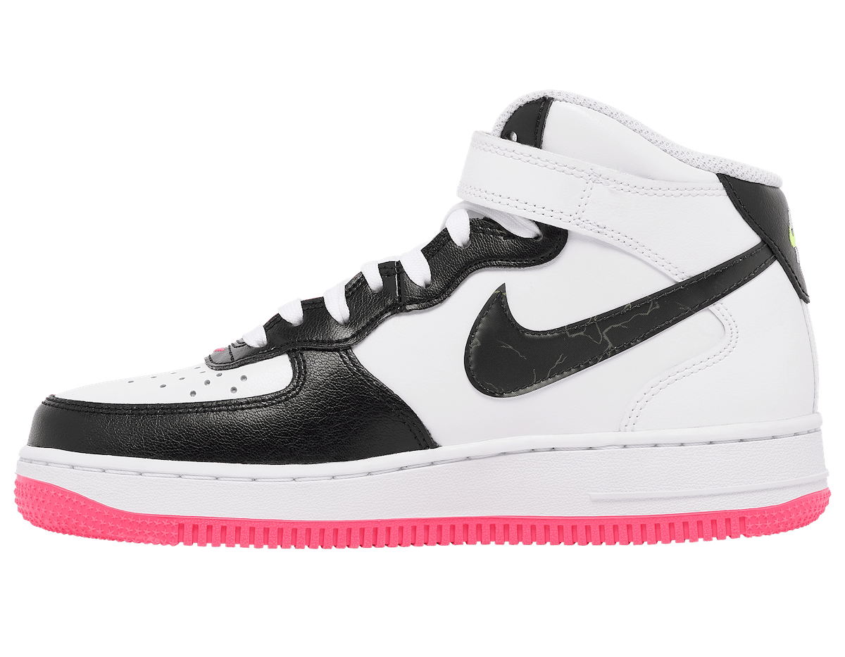 闪电钩+荧光细节!中帮AF1新配色首度曝光! 货号:FD0866-100