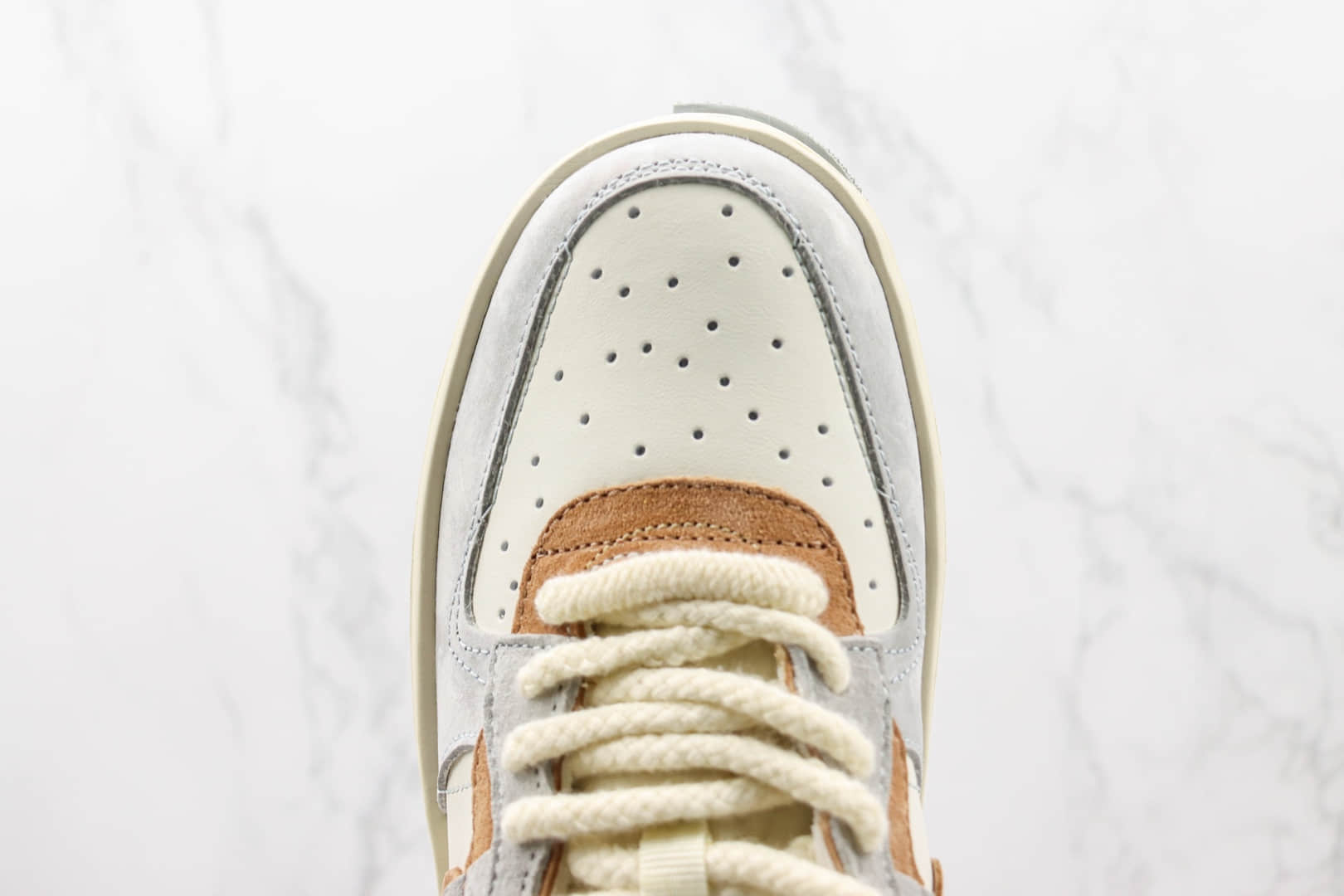 耐克Nike Air Force 1 Fontanka纯原版本低帮空军一号丰塔卡系列灰褐色板鞋 莆田空军一号校园板鞋 货号:CW6688-806