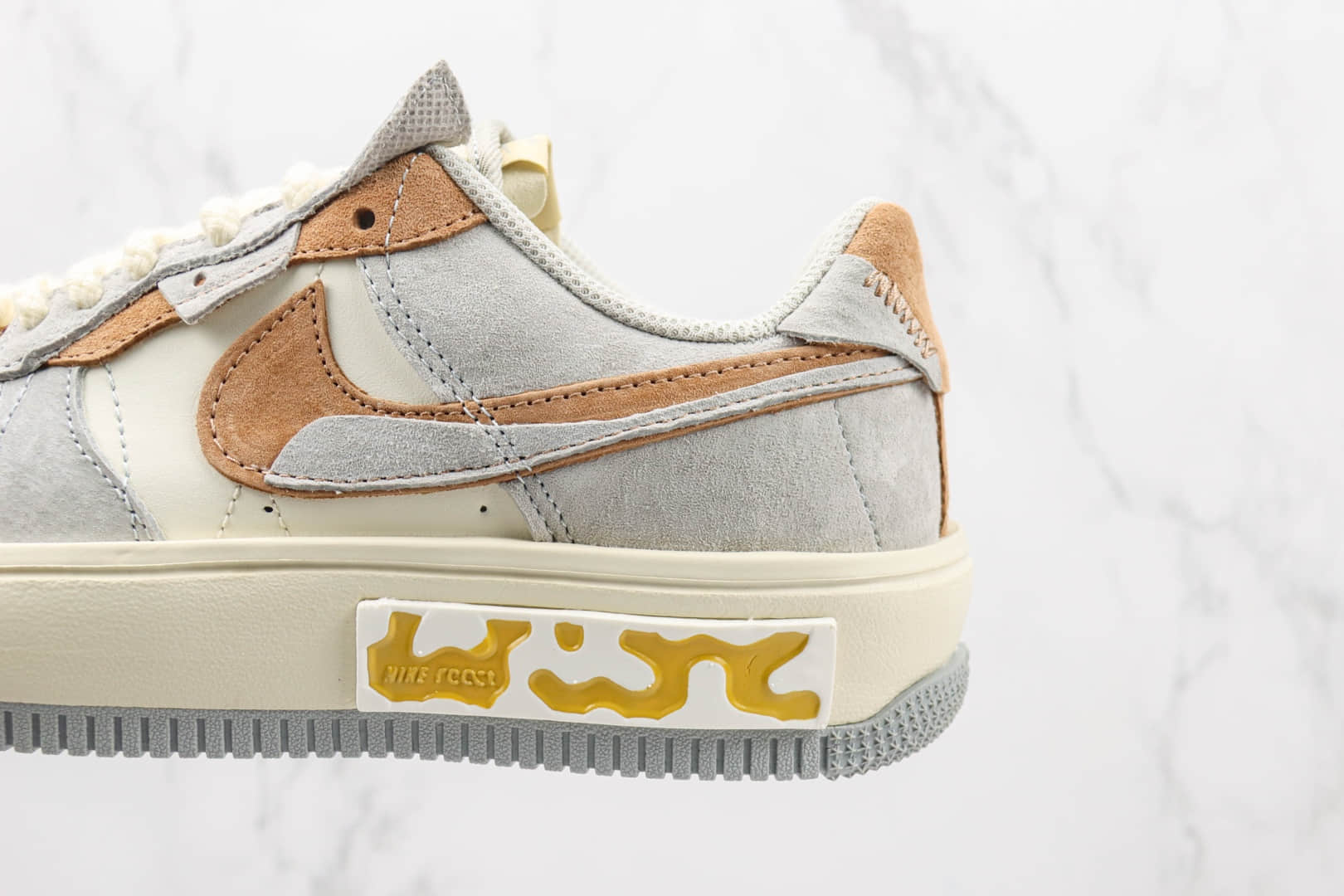 耐克Nike Air Force 1 Fontanka纯原版本低帮空军一号丰塔卡系列灰褐色板鞋 莆田空军一号校园板鞋 货号:CW6688-806
