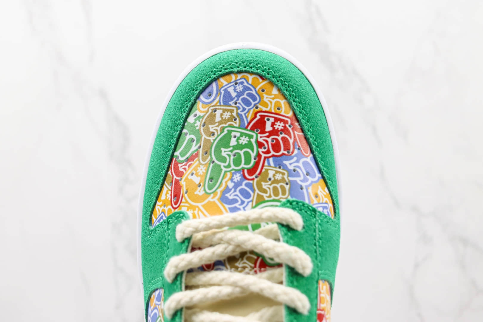 耐克Nike SB Dunk Low Foam Finger纯原版本低帮SB DUNK蓝绿色手指印花配色板鞋 天花板DUNK系列板鞋 货号:DZ5184-300