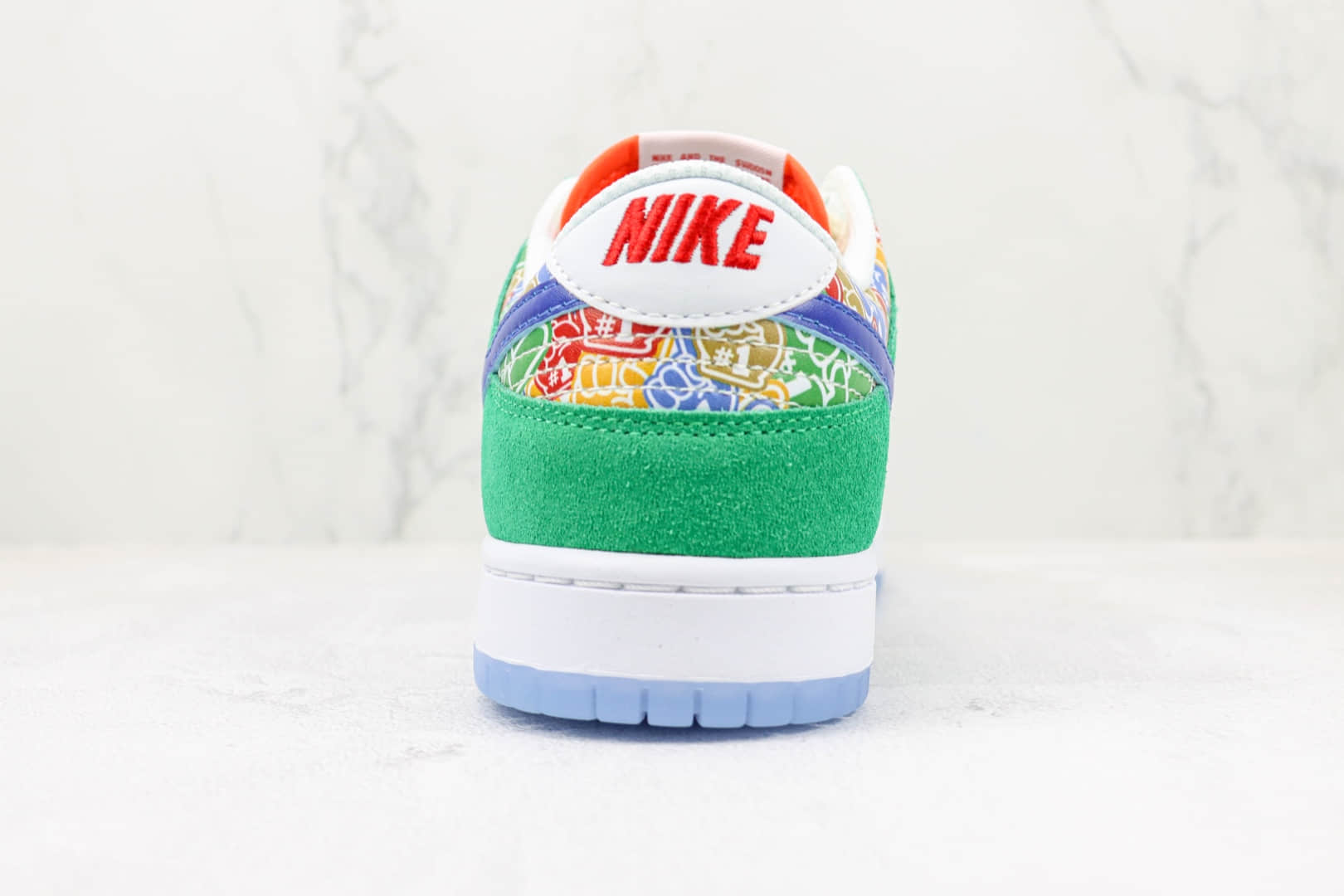 耐克Nike SB Dunk Low Foam Finger纯原版本低帮SB DUNK蓝绿色手指印花配色板鞋 天花板DUNK系列板鞋 货号:DZ5184-300