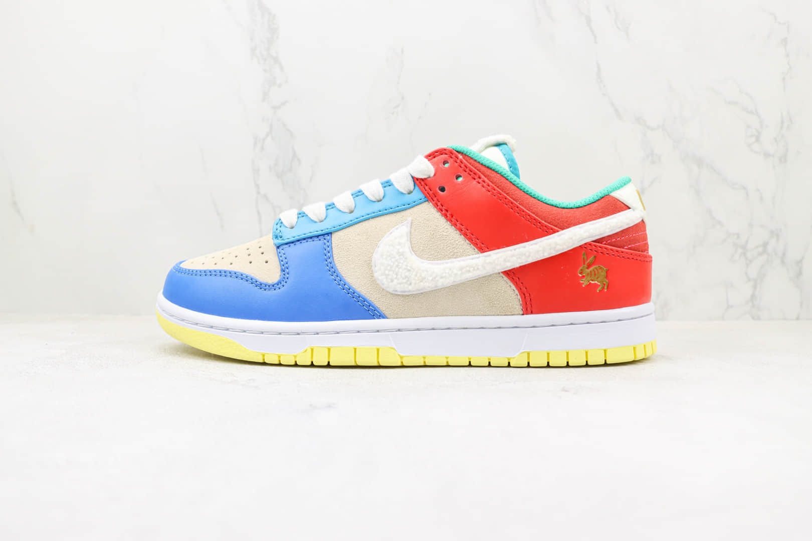 耐克Nike Dunk Low Retro PRM Year of the Rabbit纯原版本低帮DUNK兔年限定泥塑兔儿爷配色板鞋 耐克DUNK系列板鞋 货号:FD4203-111