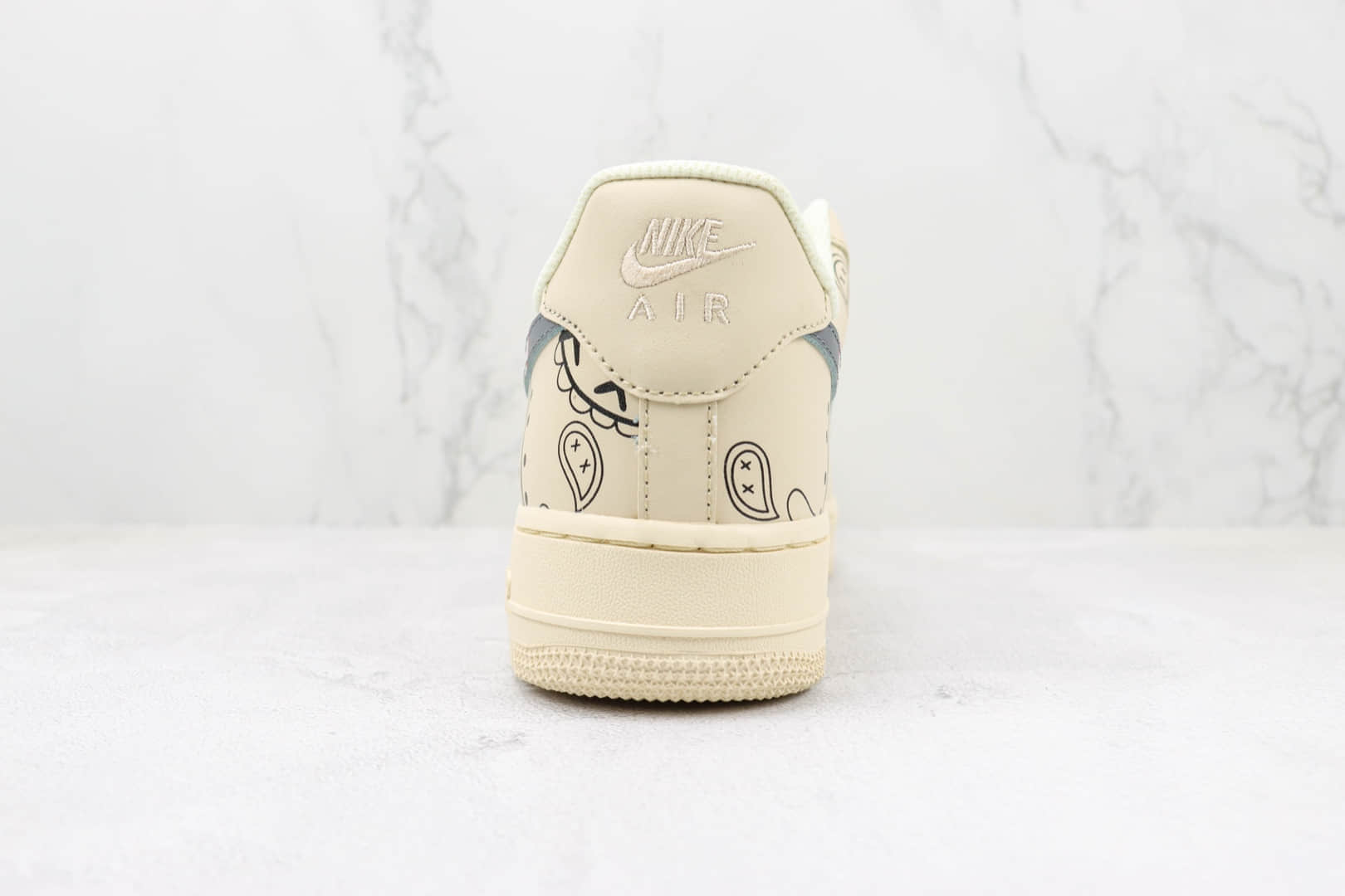 耐克Nike Air Force 1 Low纯原版本低帮空军一号米色涂鸦腰果花配色板鞋 天花板耐克空军一号系列 货号:CW2288-316