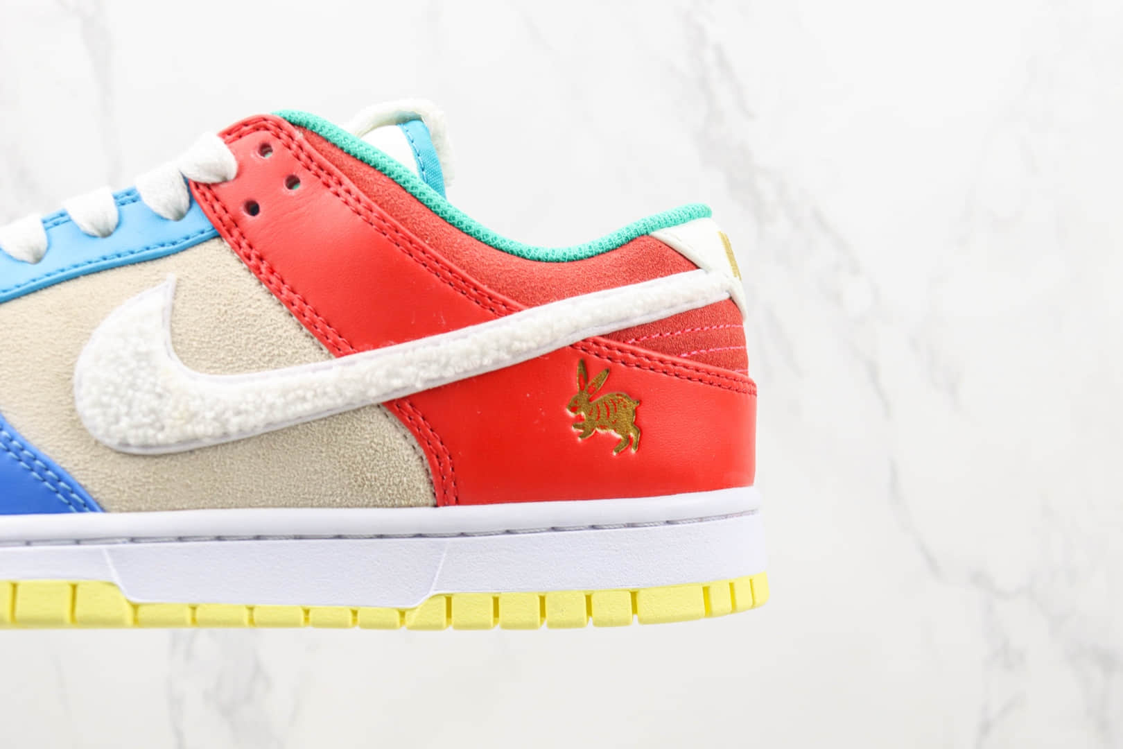 耐克Nike Dunk Low Retro PRM Year of the Rabbit纯原版本低帮DUNK兔年限定泥塑兔儿爷配色板鞋 耐克DUNK系列板鞋 货号:FD4203-111