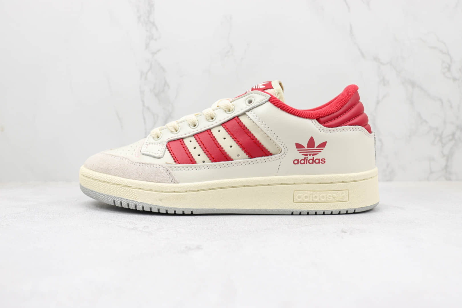 阿迪达斯Adidas Centennial 85 Low纯原版本白红色复古板鞋 莆田阿迪达斯复古篮球鞋 货号:HQ6278