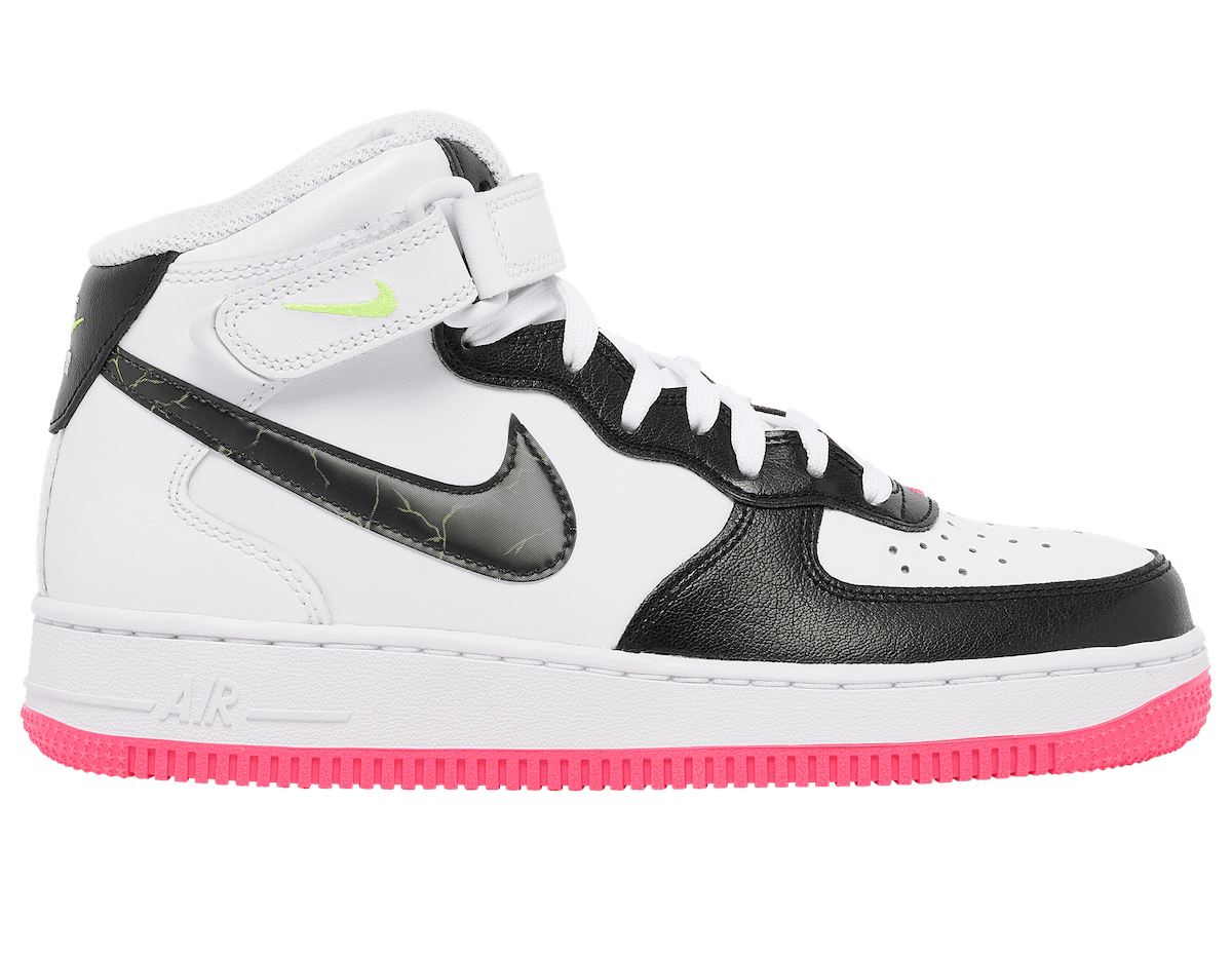 闪电钩+荧光细节!中帮AF1新配色首度曝光! 货号:FD0866-100