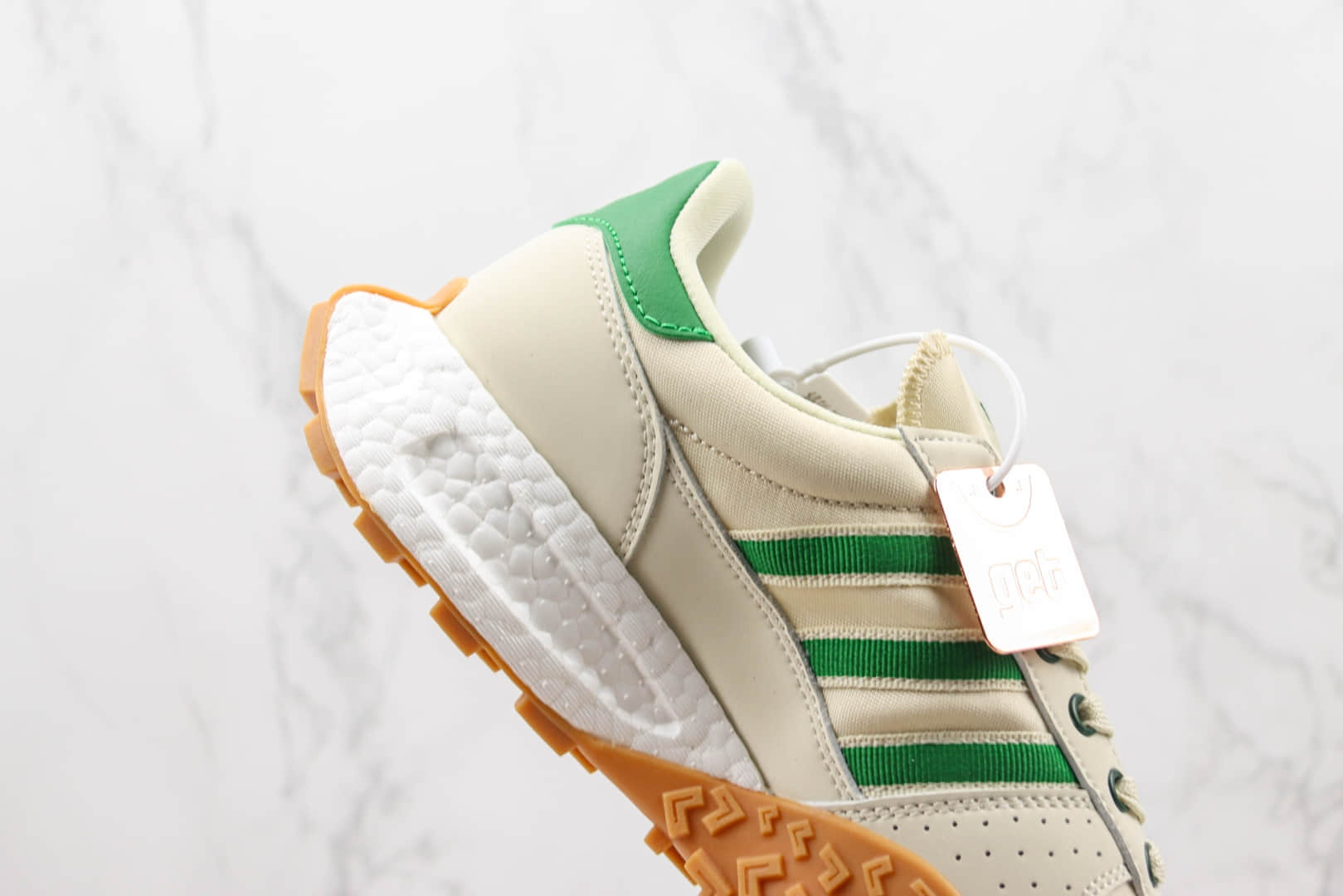 阿迪达斯Adidas Retropy Boost E5纯原版本W.R.P二代白绿色复古慢跑鞋 天花板阿迪爆米花跑鞋 货号:HP2193