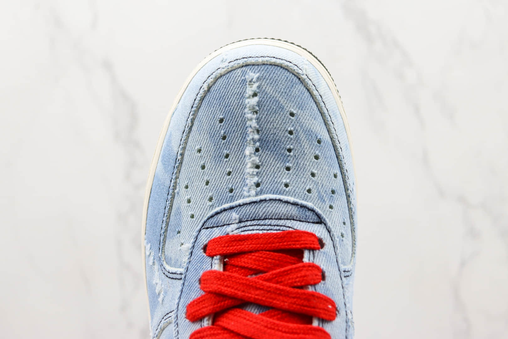 耐克Nike Air Force 1 Nike Low纯原版本低帮空军一号李维斯牛仔帆布蓝配色板鞋 复刻耐克空军一号板鞋 货号：LE5050-012