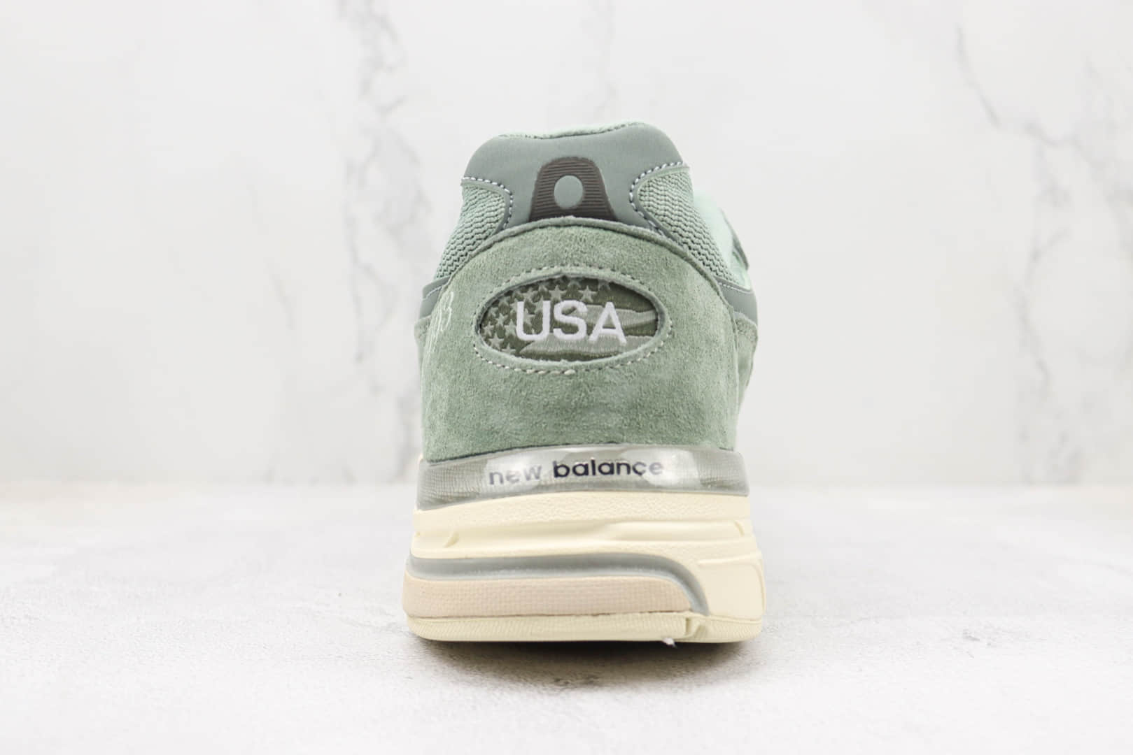 新百伦New Balance 993纯原版本Kith联名千草绿色开心果NB993复古慢跑鞋 莆田NB系列复古老爹鞋 货号:MR993KH1