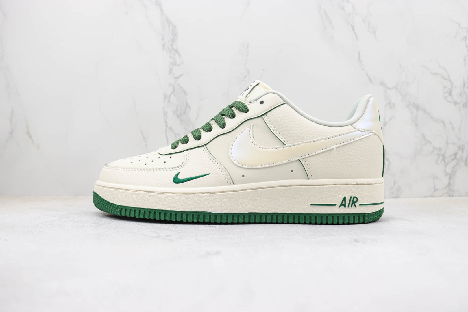 耐克Nike Air Force 1纯原版本空军一号米白深绿马克笔低帮板鞋 莆田天花板AF1系列 货号:DD9915-600