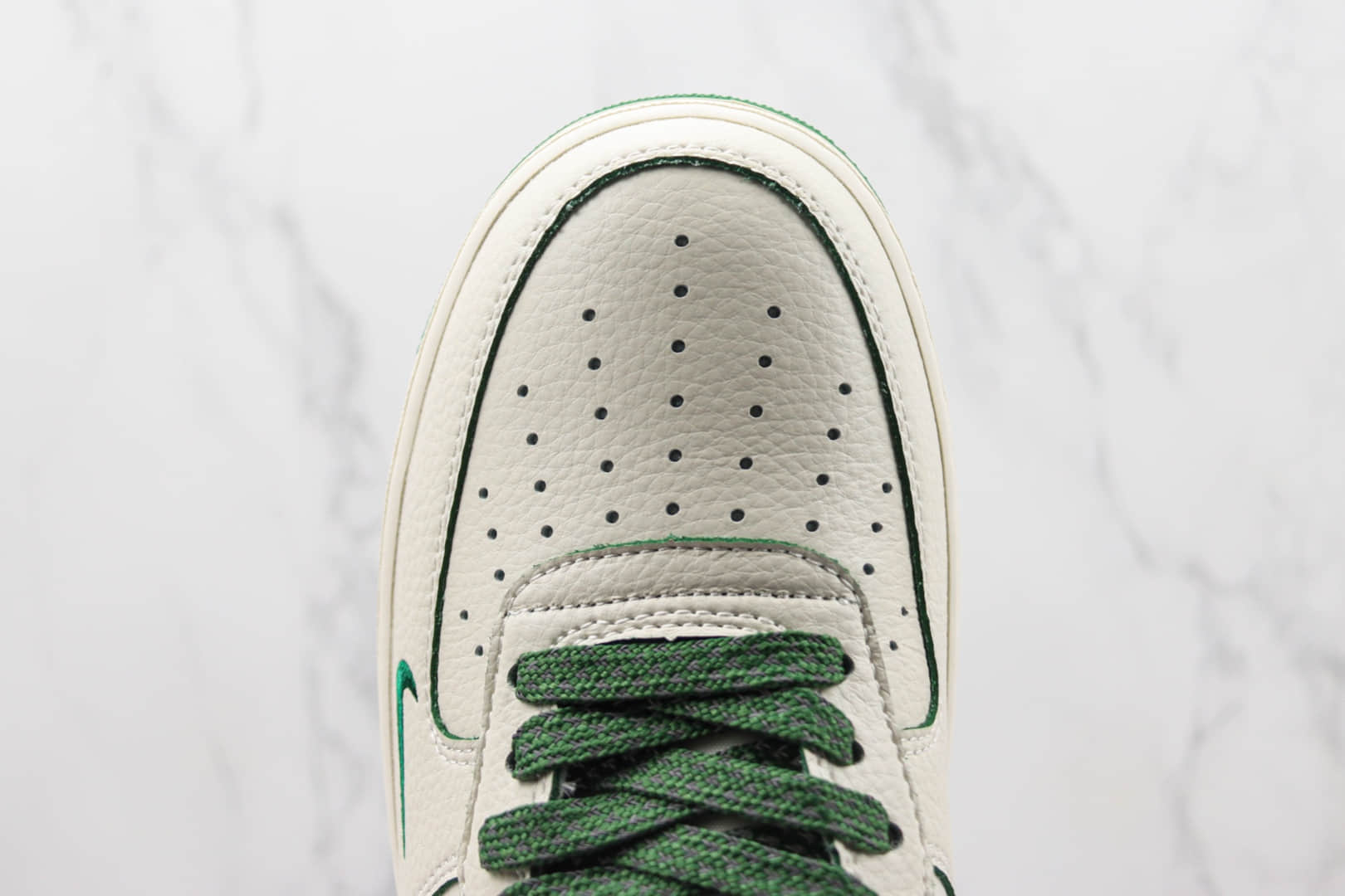 耐克Nike Air Force 1纯原版本空军一号米白深绿马克笔低帮板鞋 莆田天花板AF1系列 货号:DD9915-600