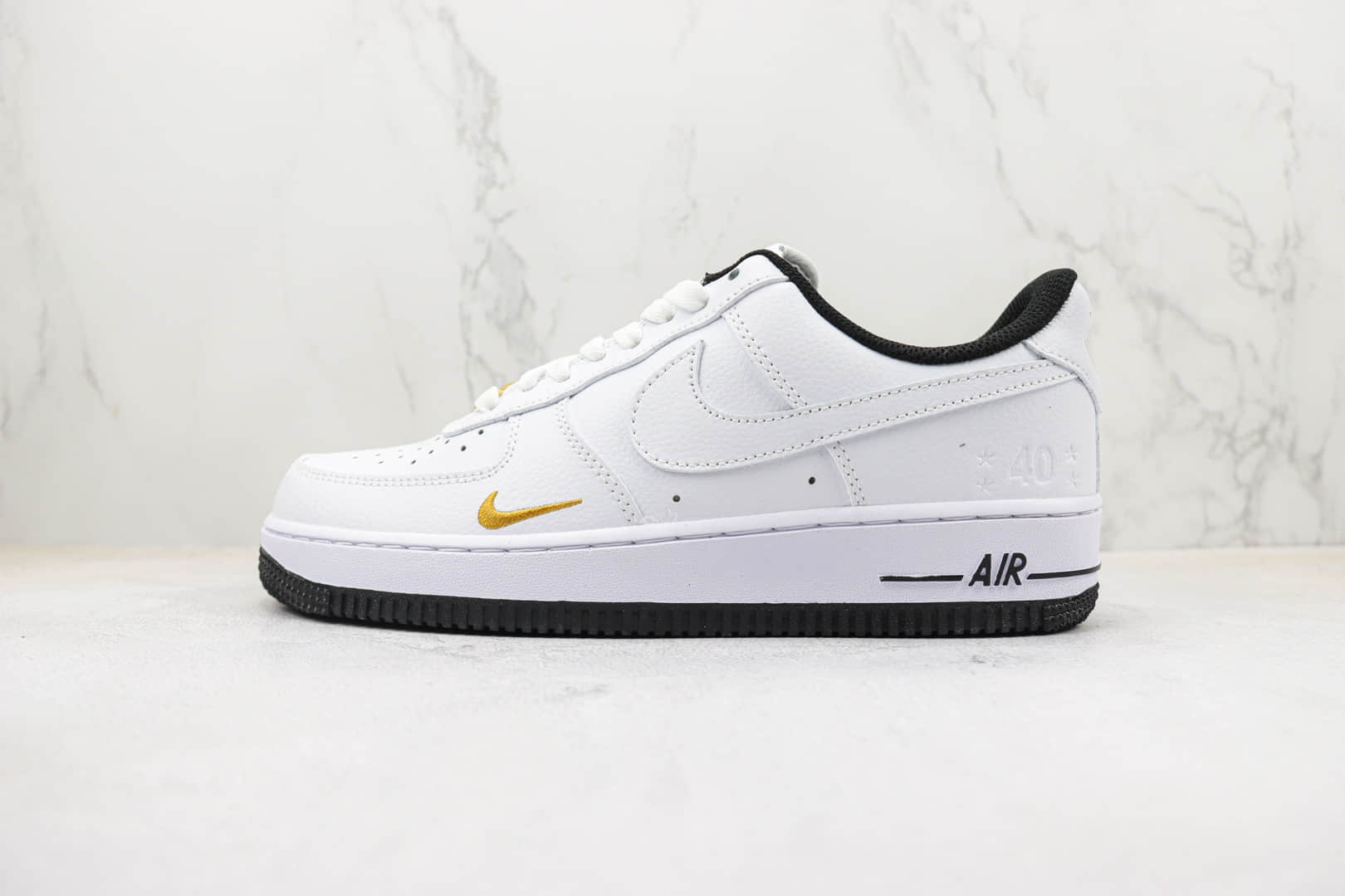 耐克Nike Air Force 1 Low纯原版本低帮空军一号40周年白黑金钩板鞋 莆田天花板AF1系列 货号:DD1225-001
