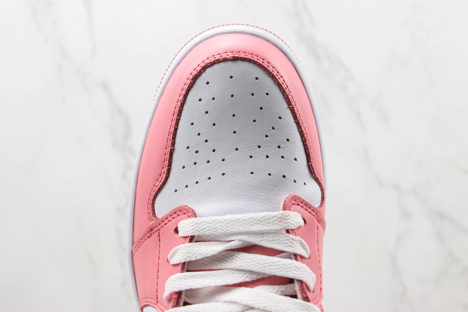 乔丹Air Jordan 1 Mid纯原版本中帮AJ1白粉色篮球鞋 莆田天花板AJ系列 货号:DQ8423-616